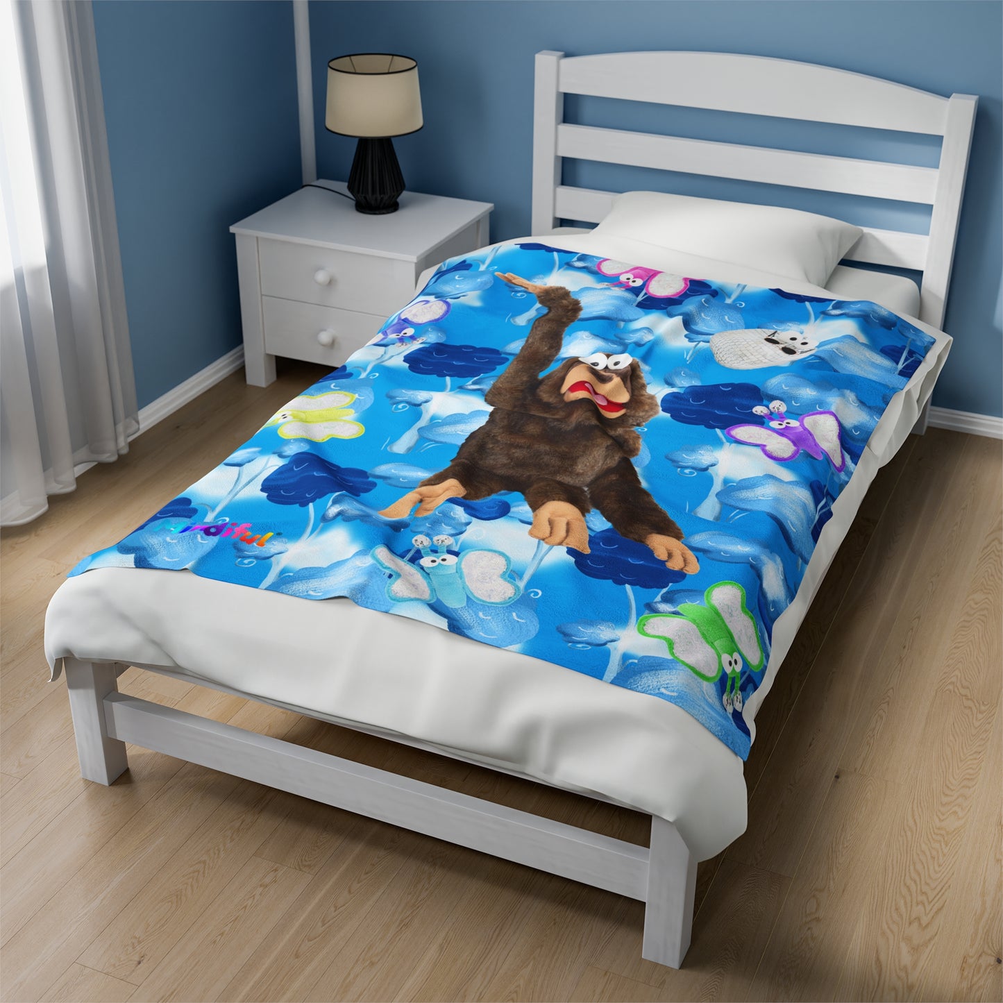 Mindiful® "Cloudy with a Chance of Steve" Velveteen Plush Snuggle Blanket