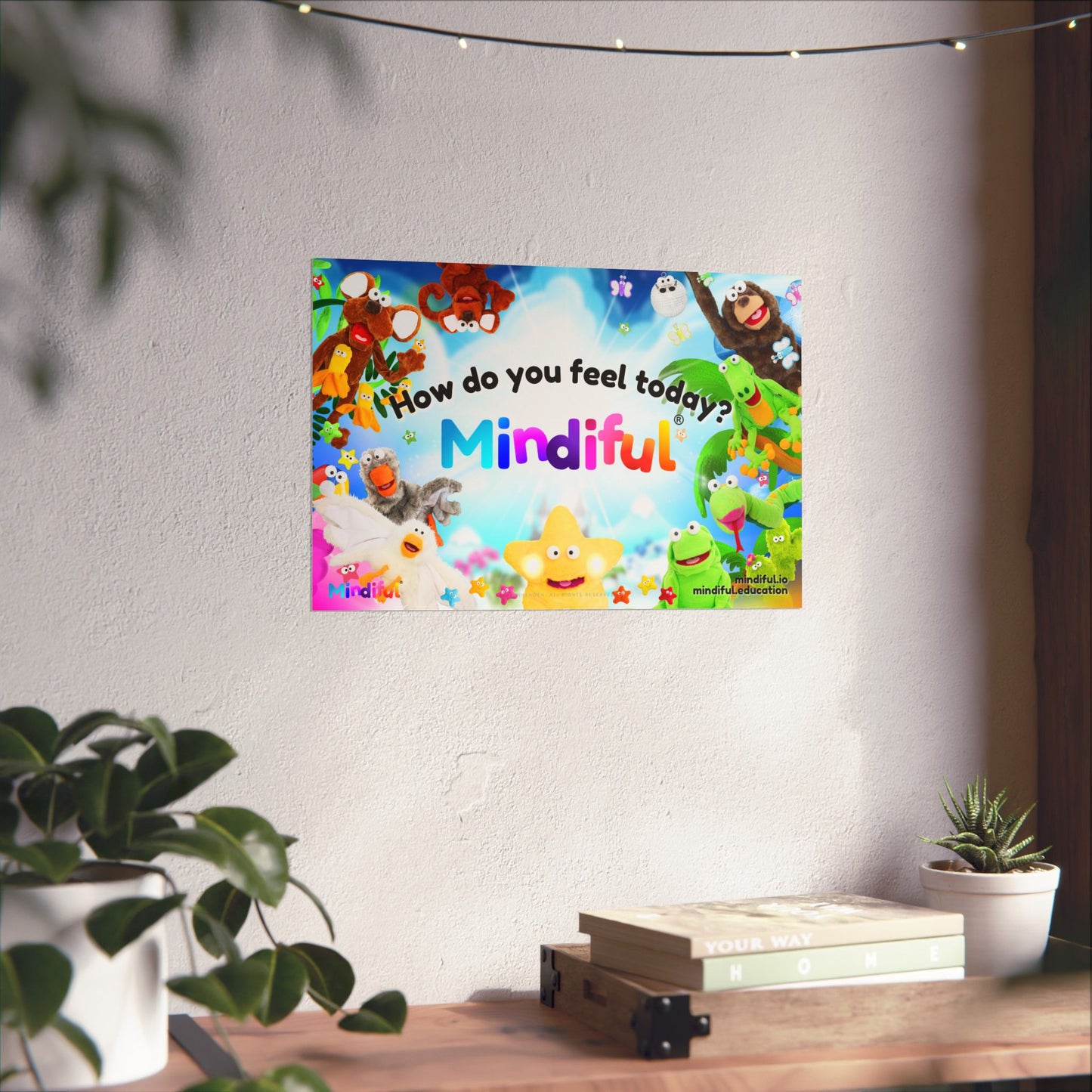 Mindiful® "How Do You Feel Today? Mindiful Friends" - Matte Horizontal Poster