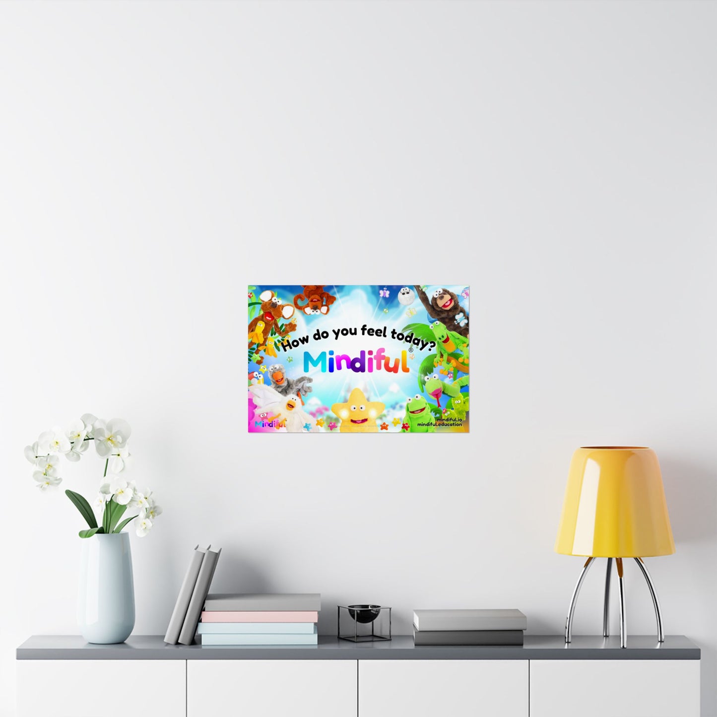 Mindiful® "How Do You Feel Today? Mindiful Friends" - Matte Horizontal Poster