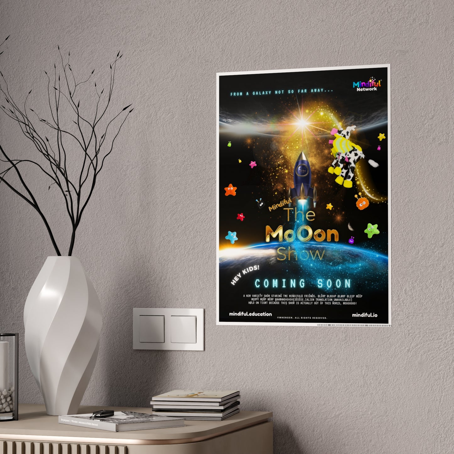 Mindiful® "Moon Show Coming Soon" GLOSSY Poster