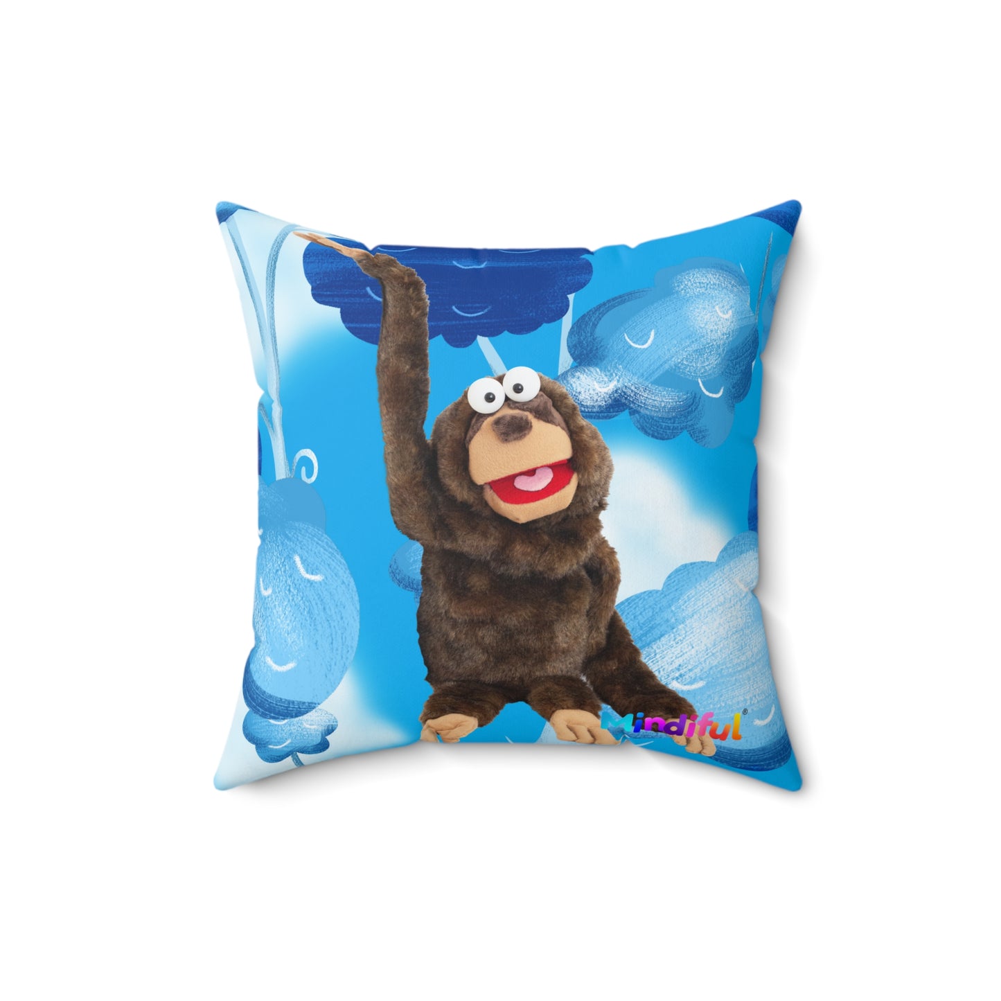 Mindiful® "Cloudy with a Chance of Steve" Square Pillow