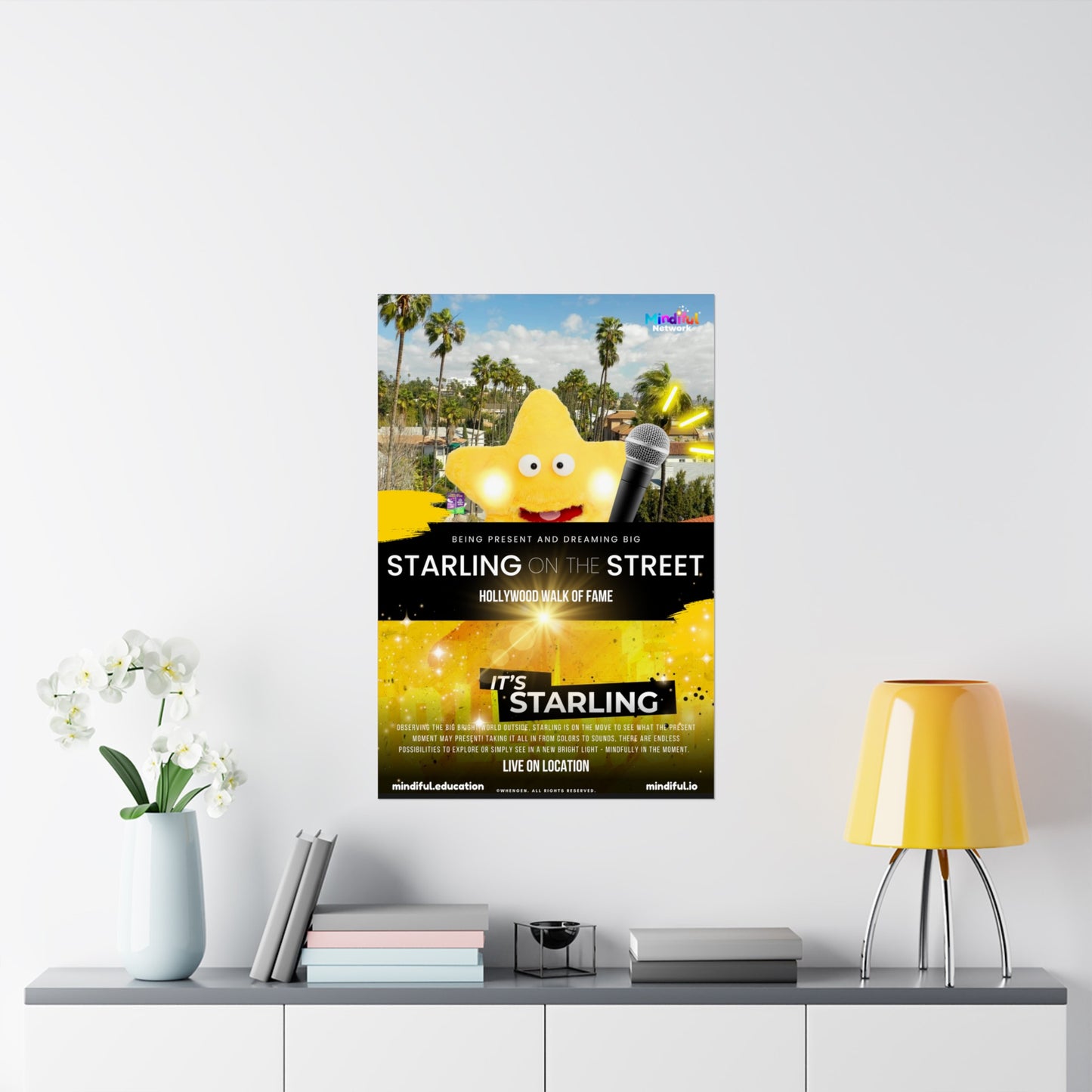 Mindiful® "Starling on the Street" Matte Vertical Poster