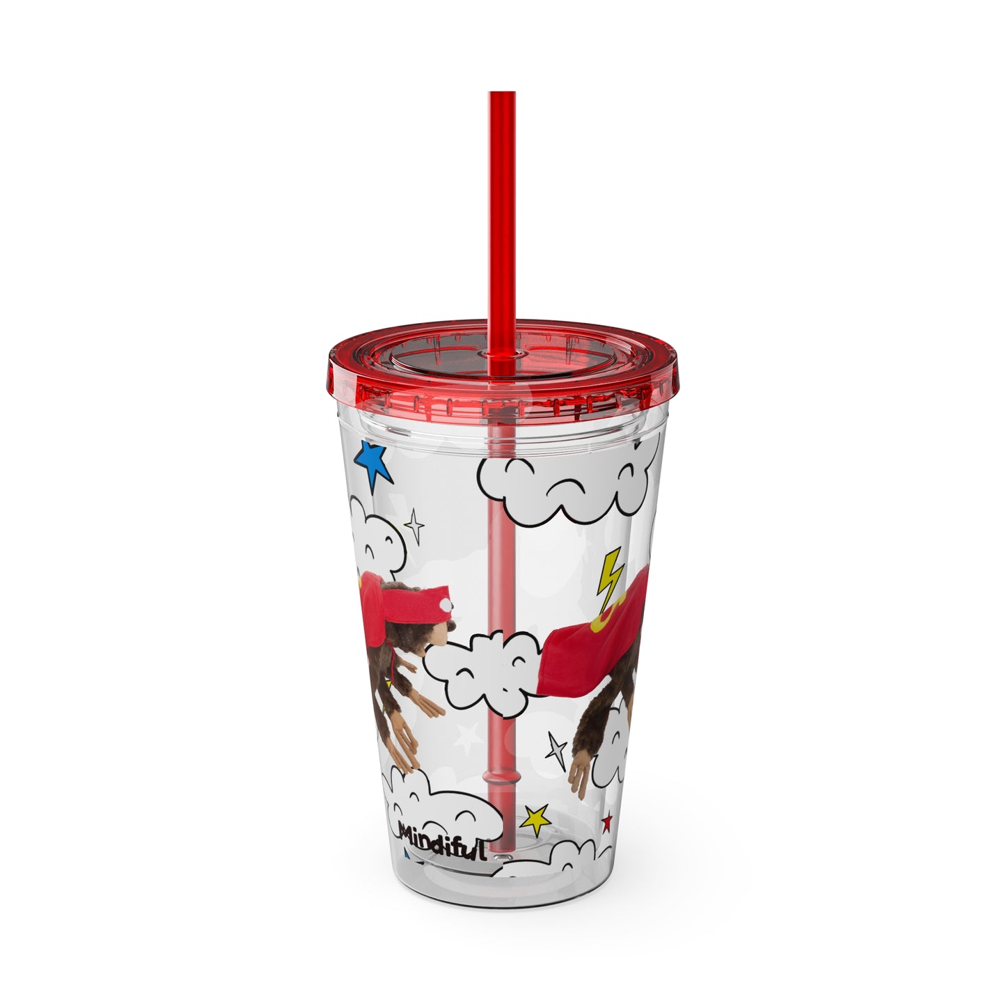 Super Sloth Super Sipper! BPA FREE ACRYLIC Tumbler with Straw, 16oz