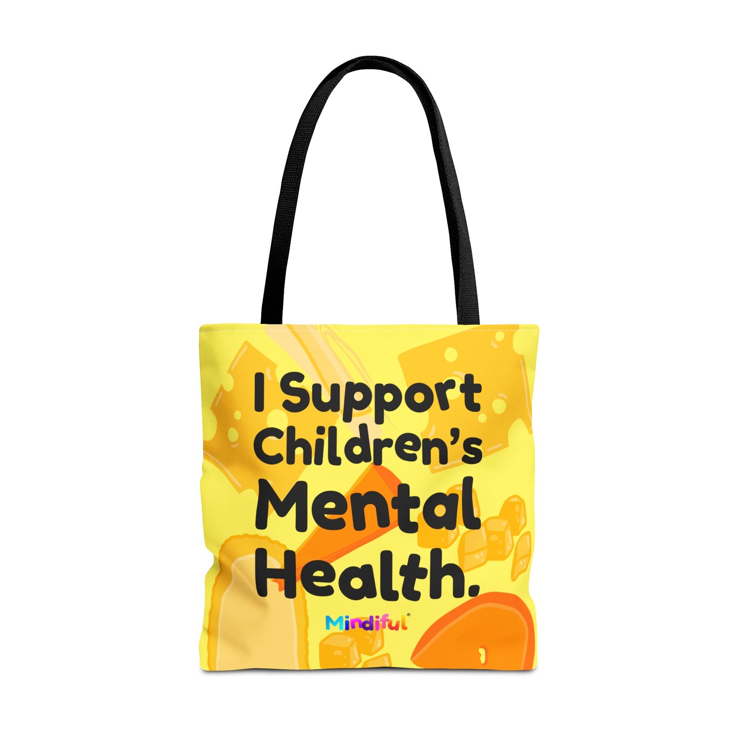 Mindiful® "I Support Children's Mental Health" Snorey Cheese Tote Bag