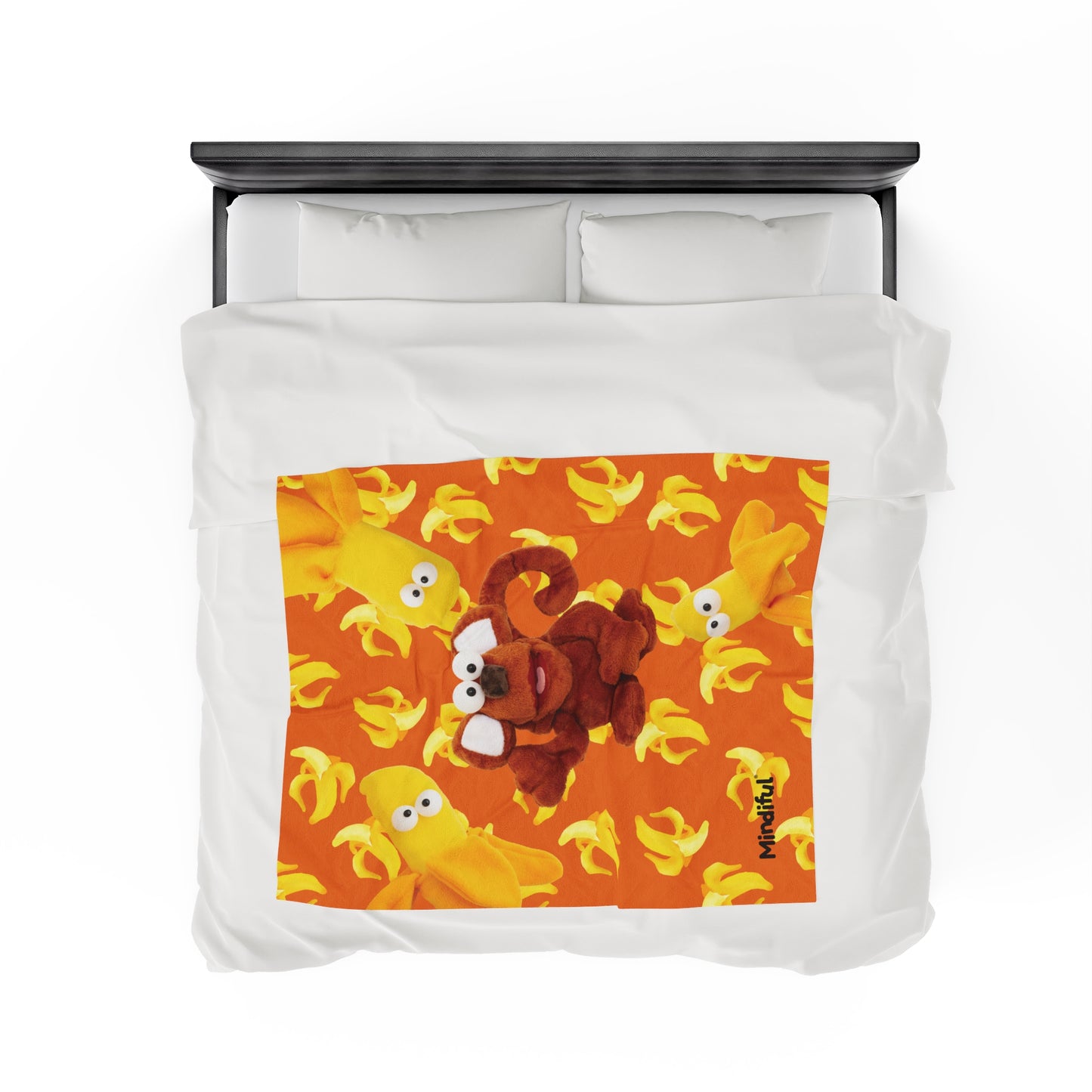 Mindiful® "Boop Bananas" Velveteen Plush Snuggle Blanket