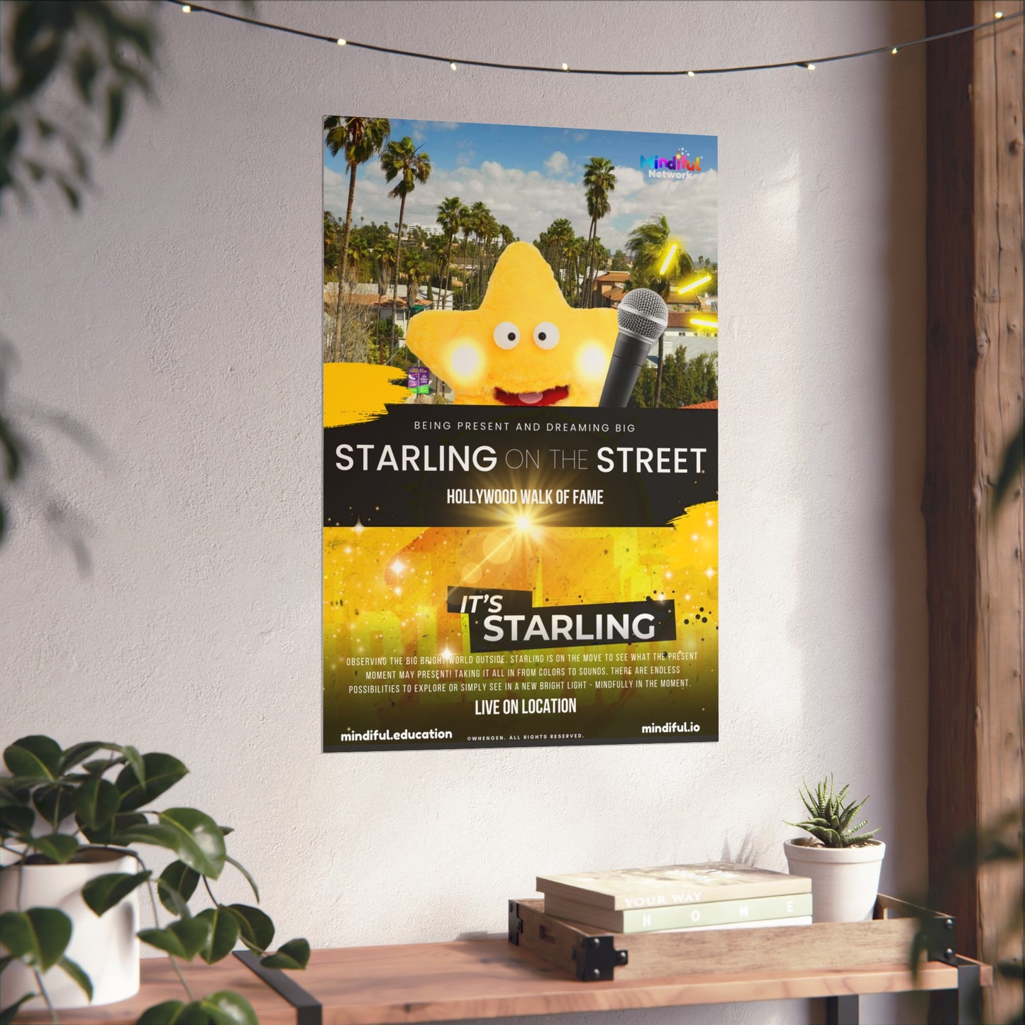 Mindiful® "Starling on the Street" Matte Vertical Poster