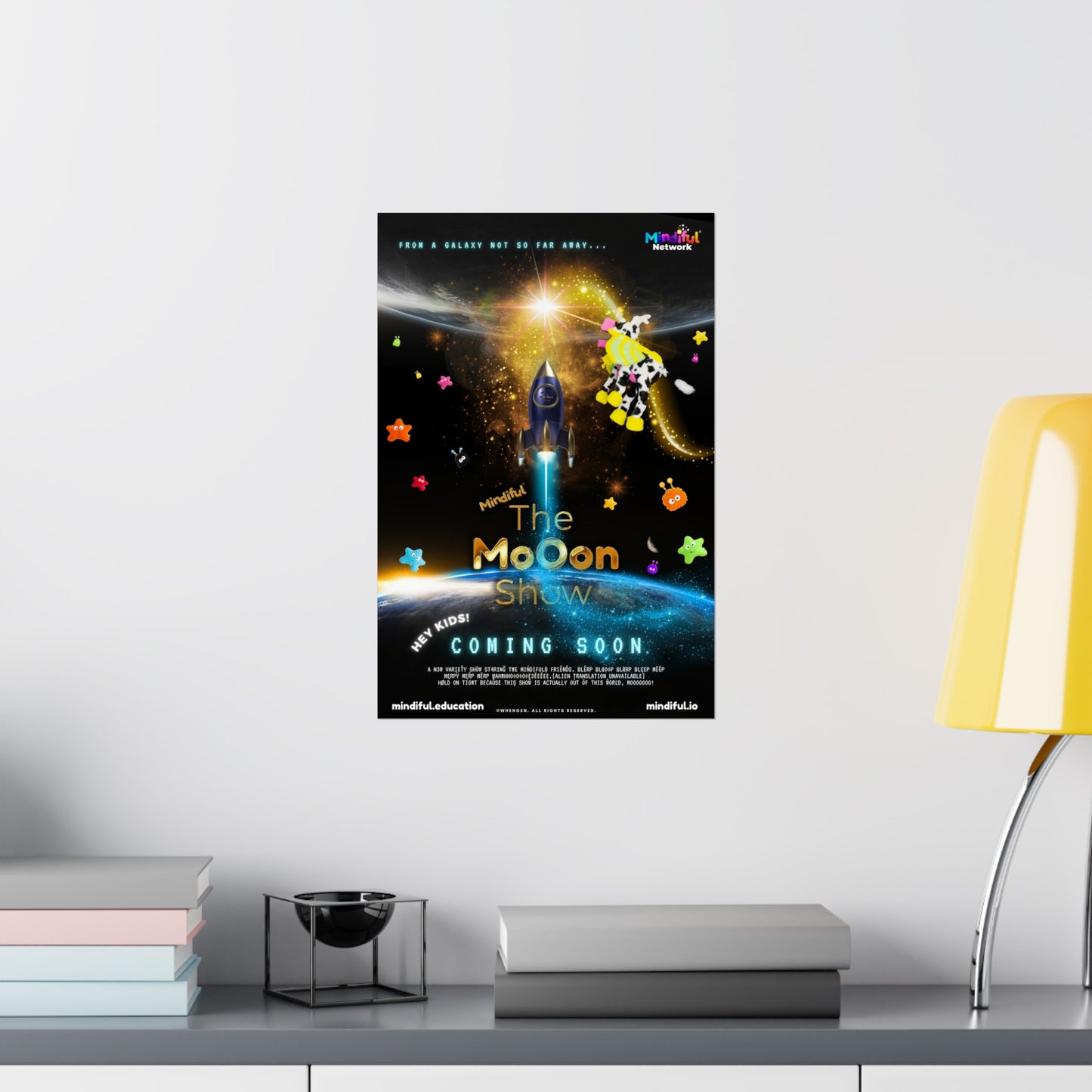 Mindiful® "Moon Show Coming Soon" Matte Vertical Poster