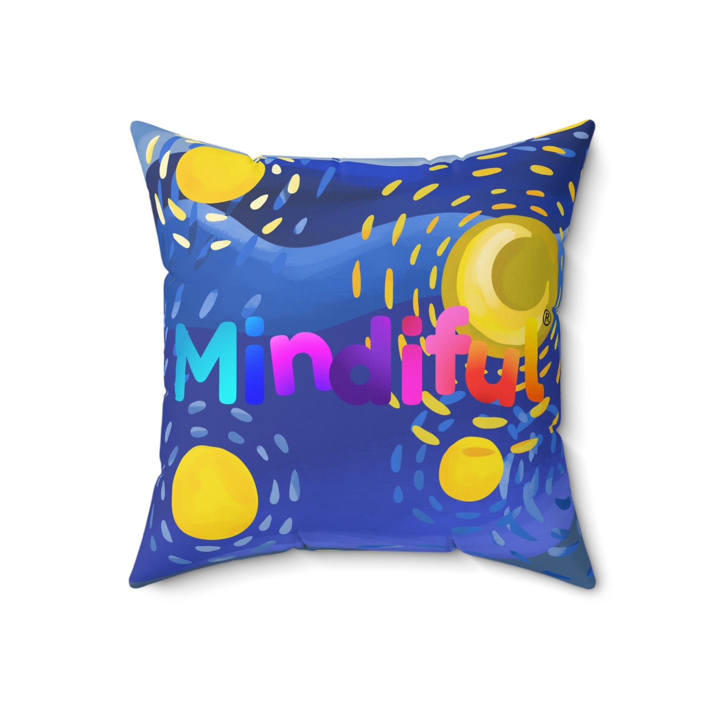 Mindiful® "Starry Starry Starling" Square Pillow