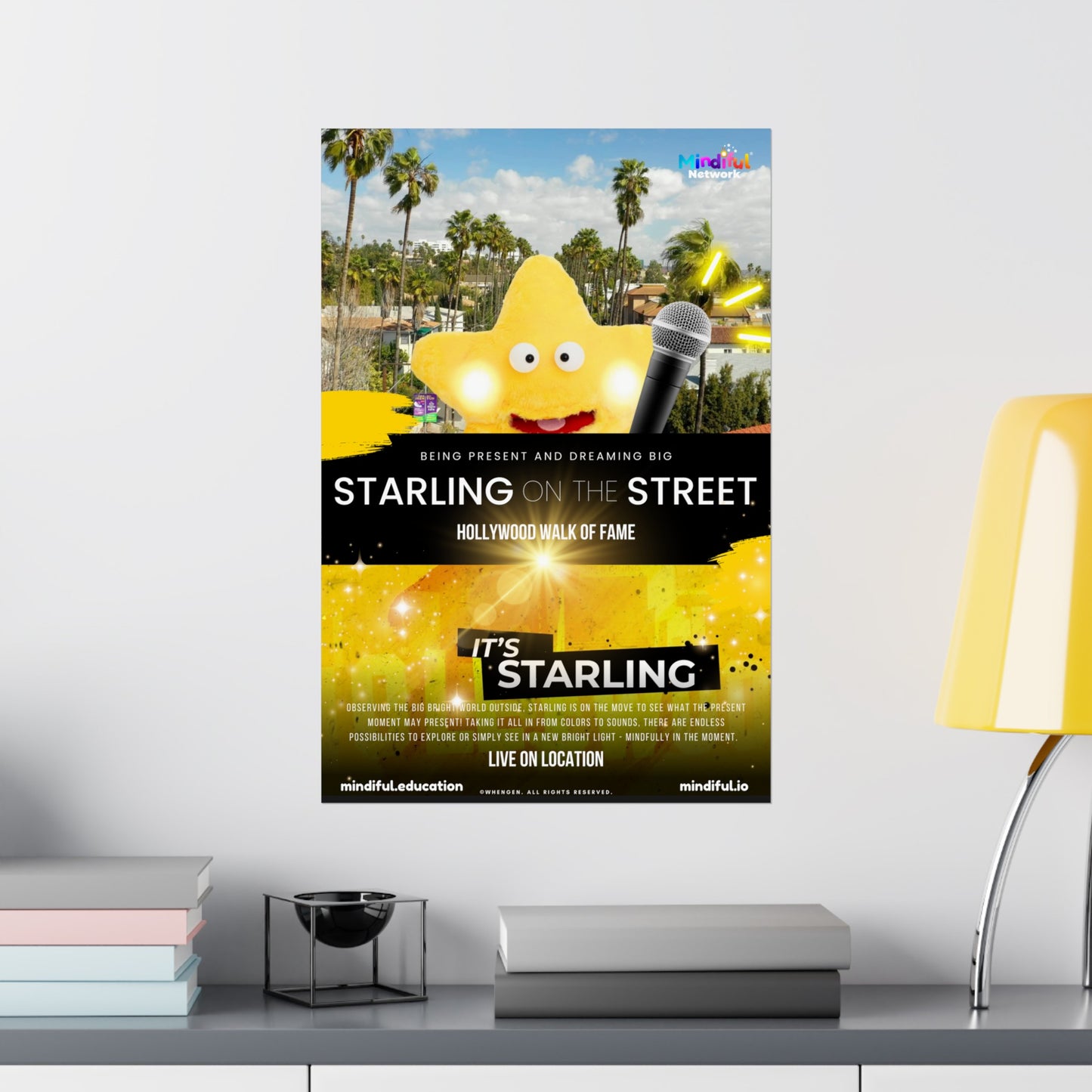 Mindiful® "Starling on the Street" Matte Vertical Poster