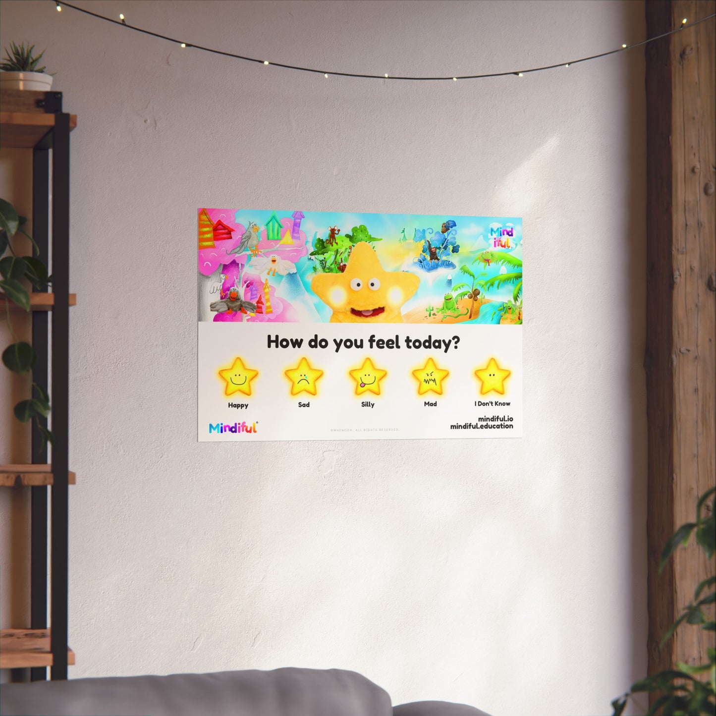 Mindiful® "How Do You Feel Today?" - Matte Horizontal Poster