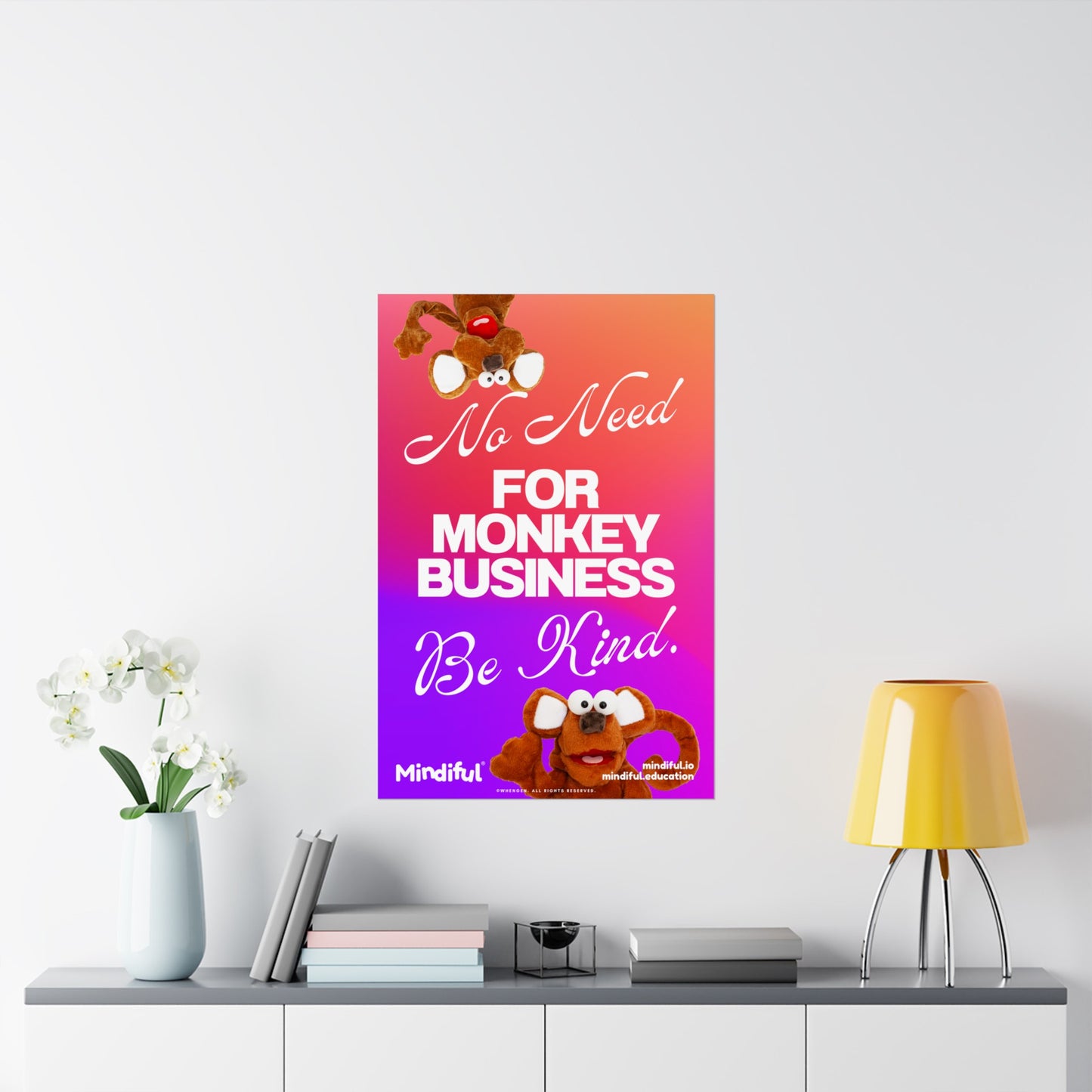 Mindiful® "No Need for Monkey Business" - Matte Vertical Poster