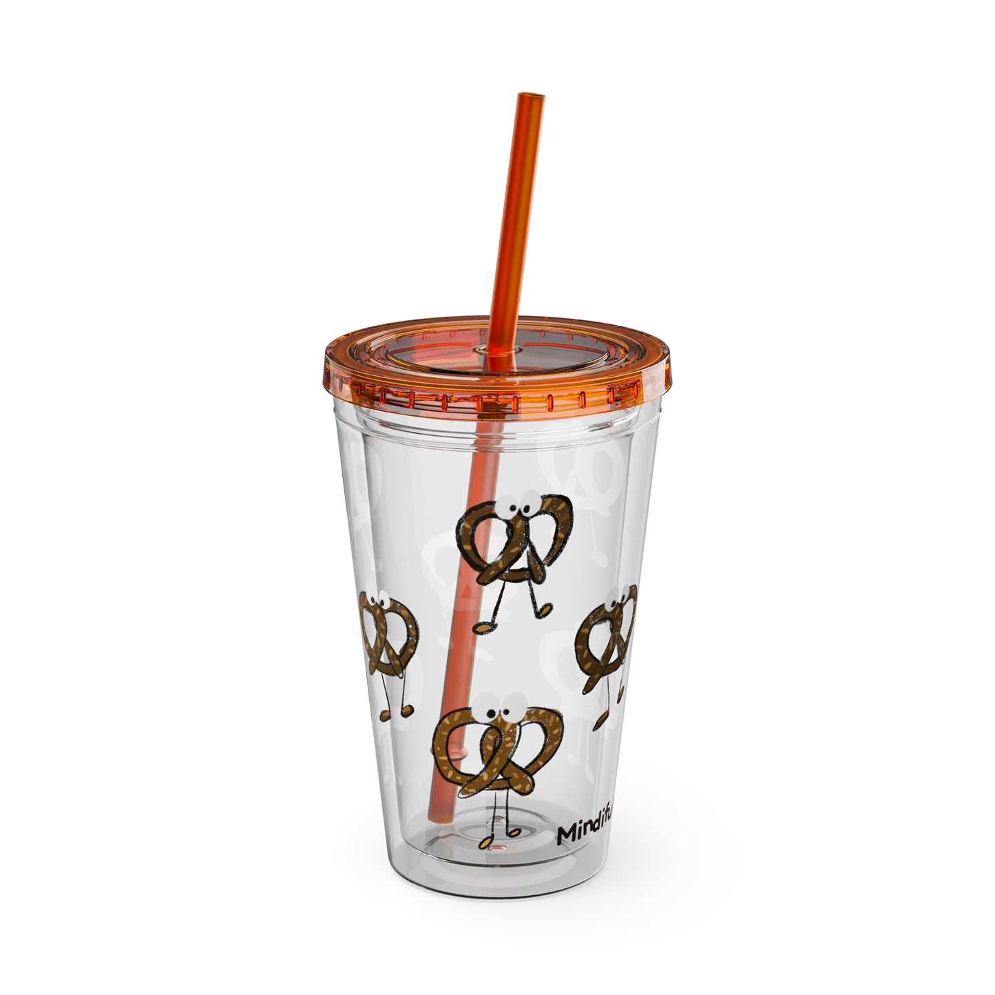 Silly Sippers BPA FREE ACRYLIC Tumbler with Straw, 16oz - Prancing Pretzels