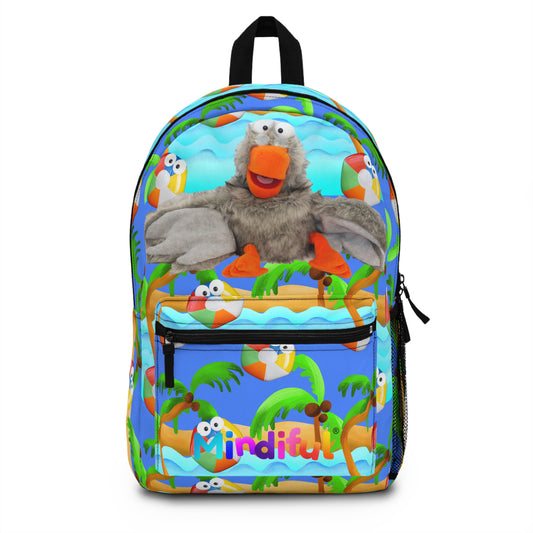 Mindiful® "Grey Bird Beach Day" Backpack