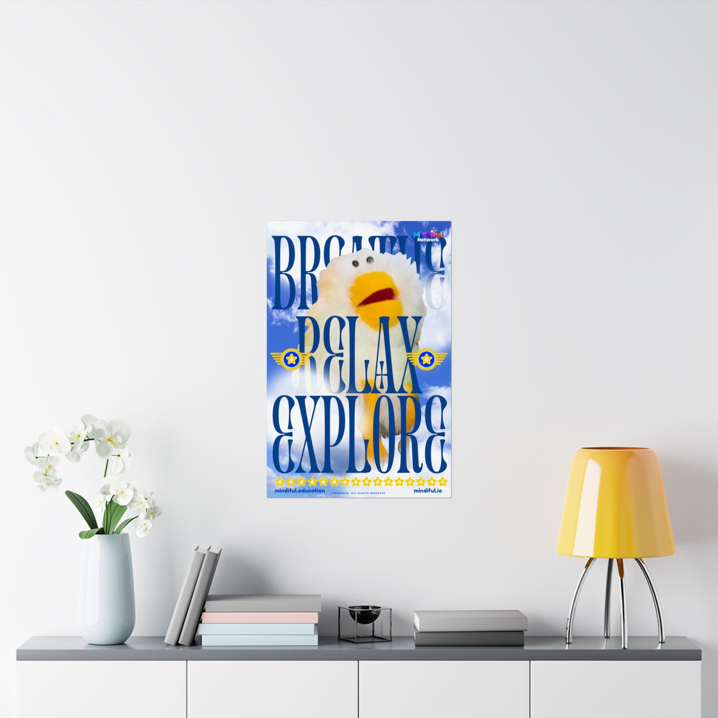 Mindiful® "Breathe Relax Explore" Matte Vertical Poster