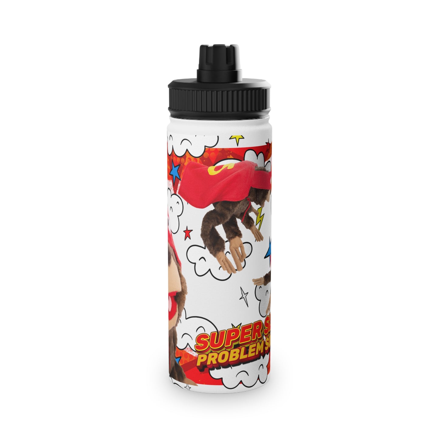 Mindiful® "Super Sloth Problem Solvers" Stainless Steel Water Bottle, Sports Lid