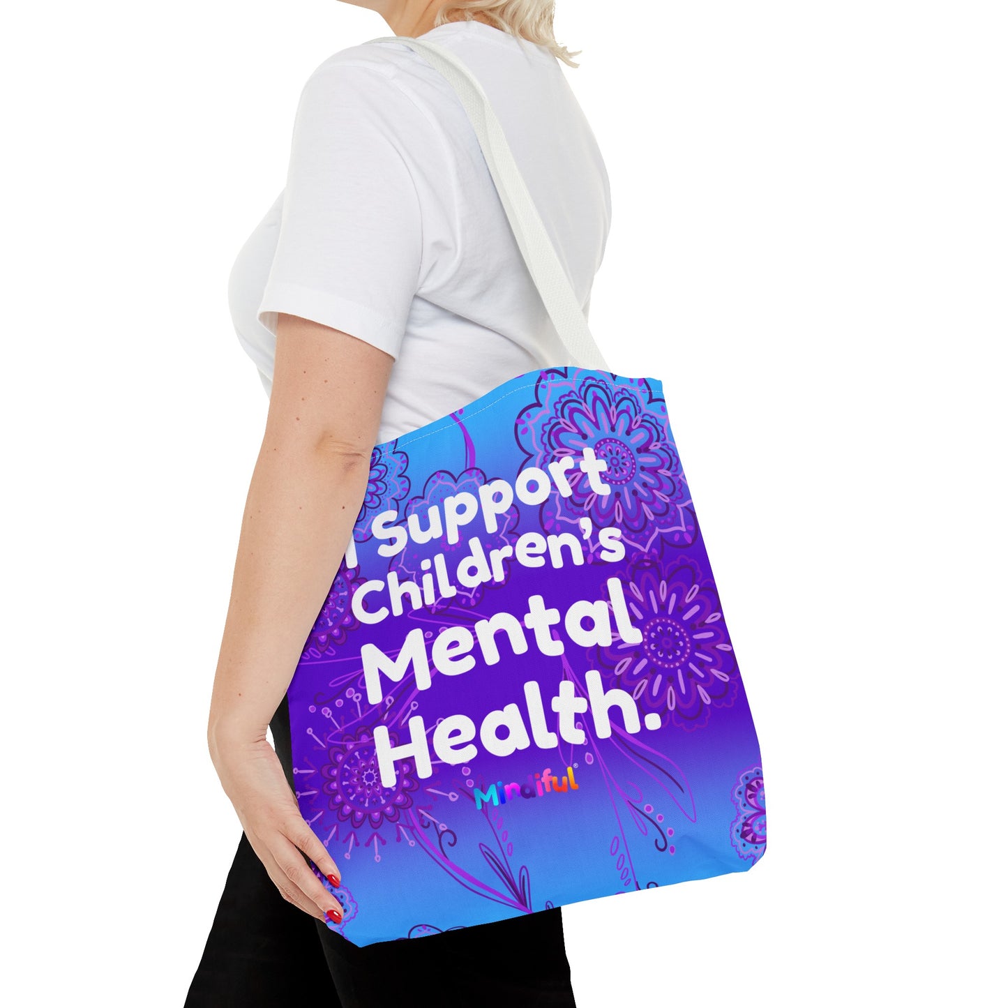 Mindiful® "I Support Children's Mental Health" Grace Tote Bag