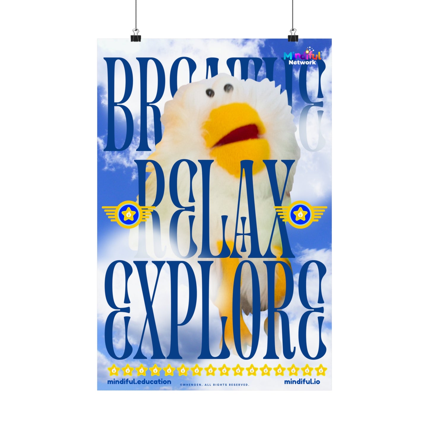 Mindiful® "Breathe Relax Explore" Matte Vertical Poster