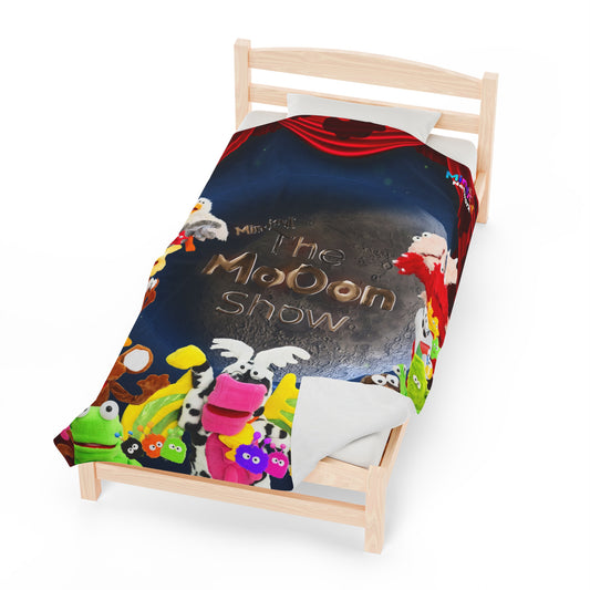 Mindiful® "The Moon Show Showtime" Velveteen Plush Snuggle Blanket