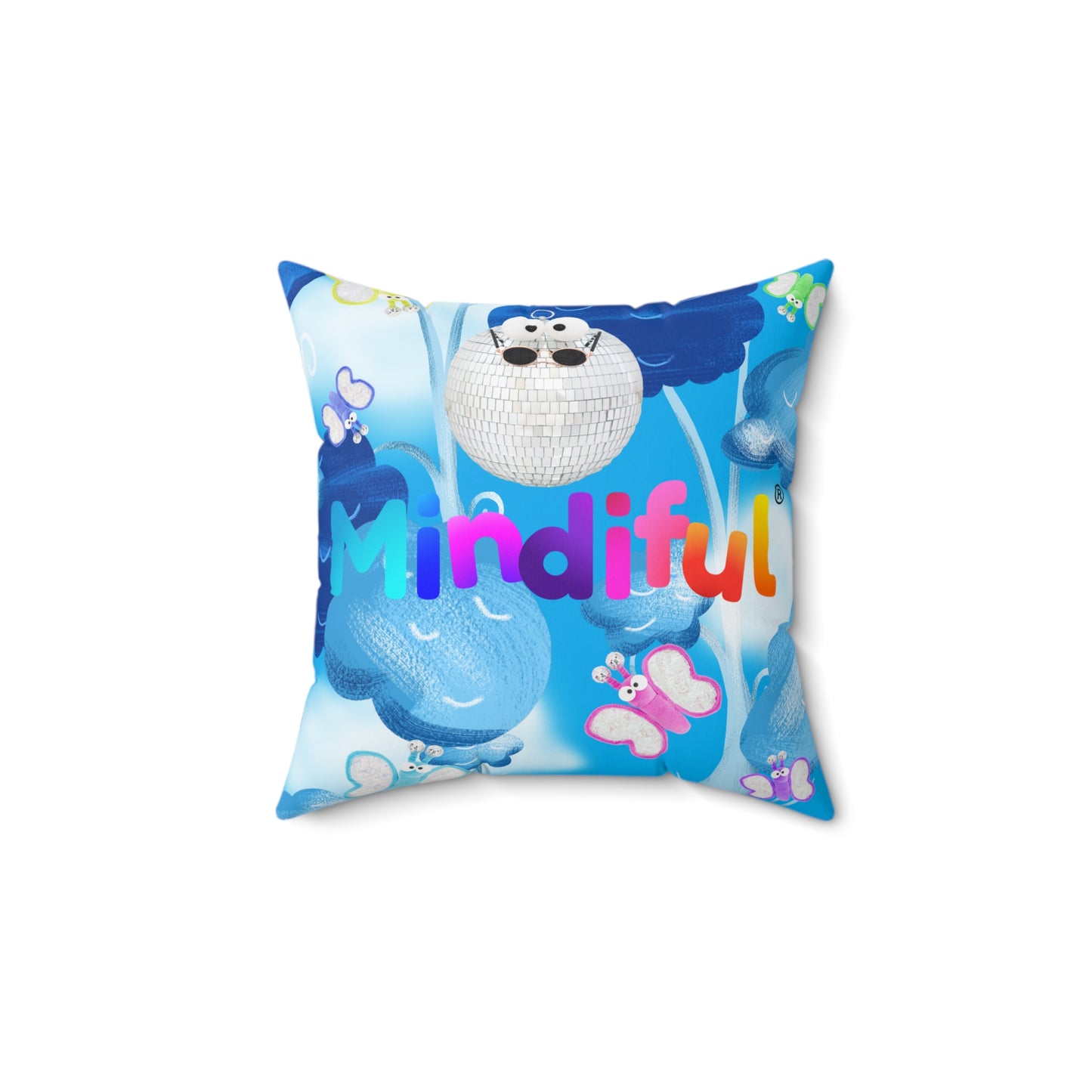 Mindiful® "Cloudy with a Chance of Steve" Square Pillow