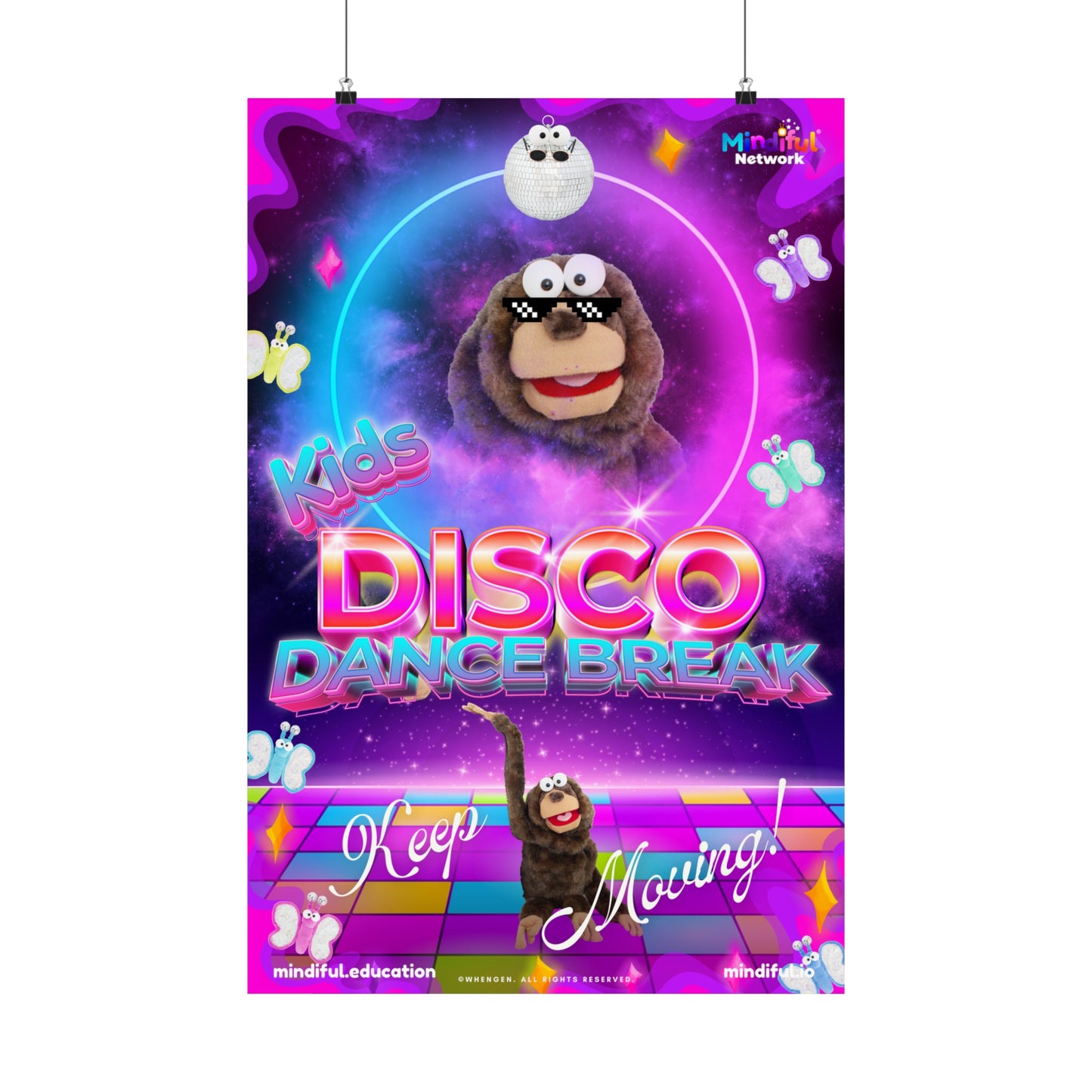 Mindiful® "Kids Disco Dance Break" Matte Vertical Poster