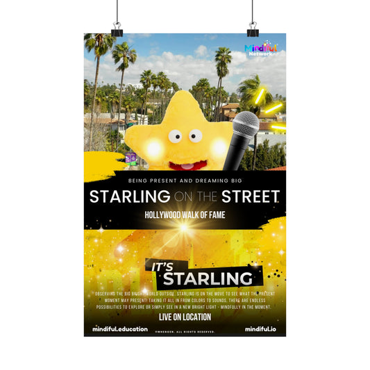 Mindiful® "Starling on the Street" Matte Vertical Poster