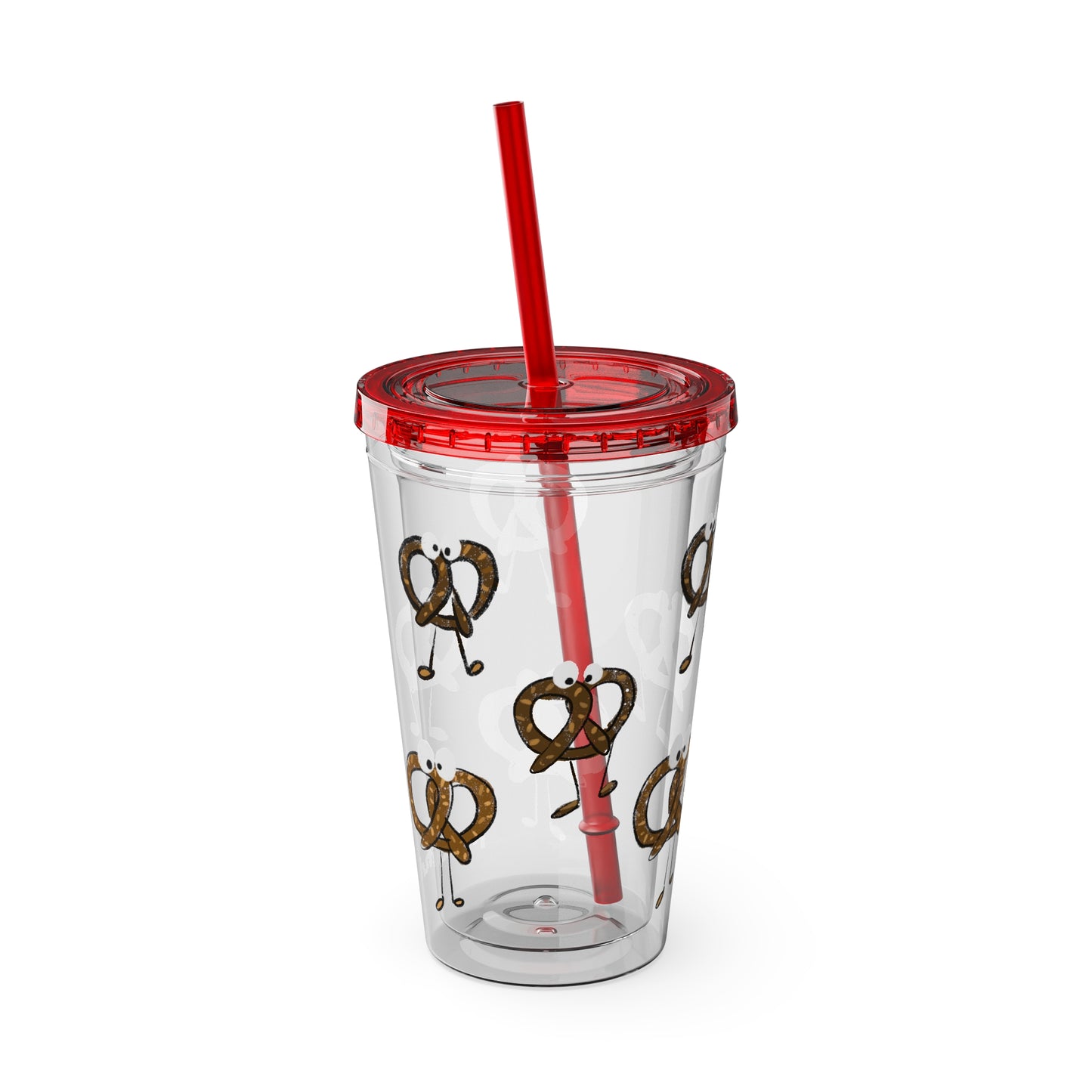 Silly Sippers BPA FREE ACRYLIC Tumbler with Straw, 16oz - Prancing Pretzels