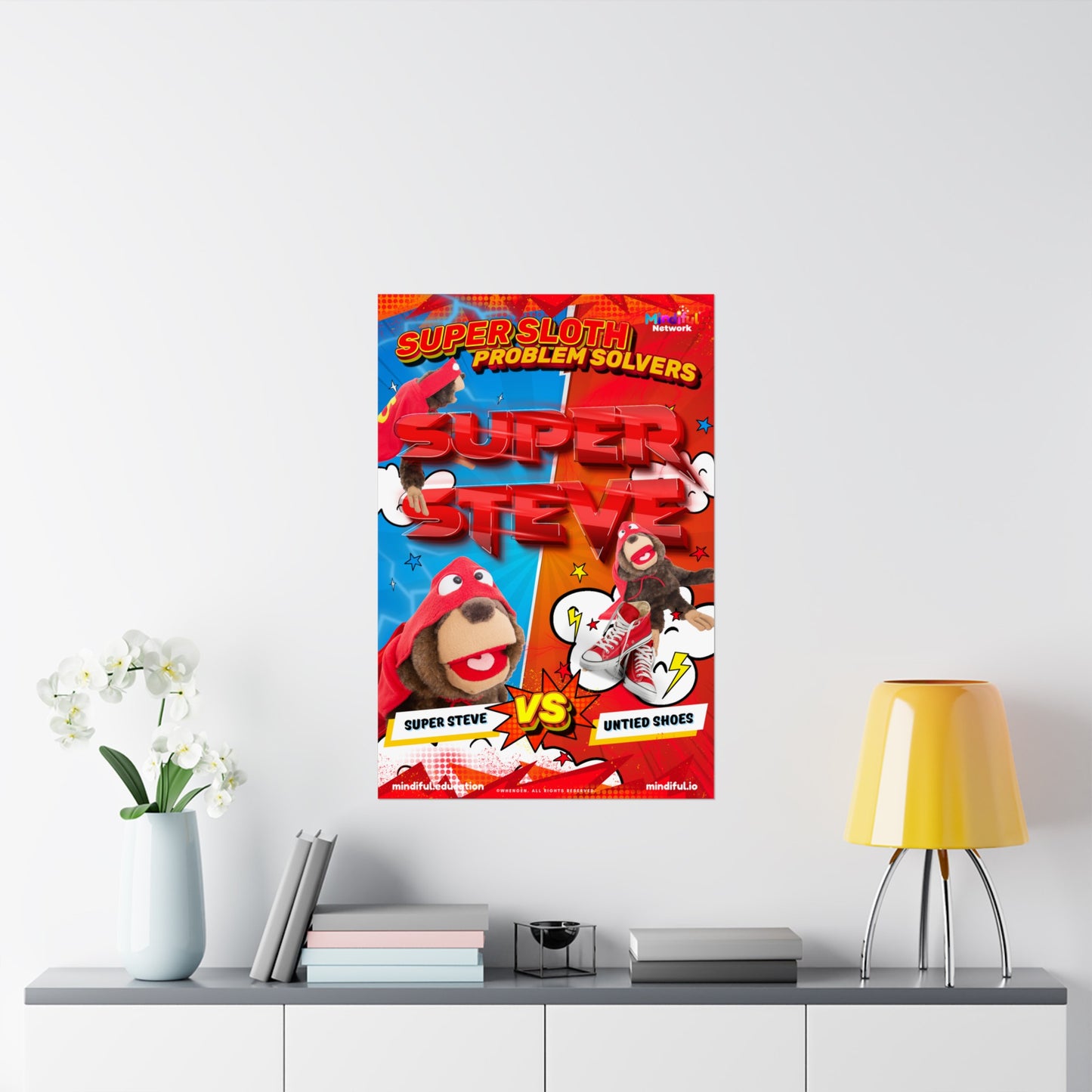 Mindiful® "Super Sloth Problem Solvers" Matte Vertical Poster