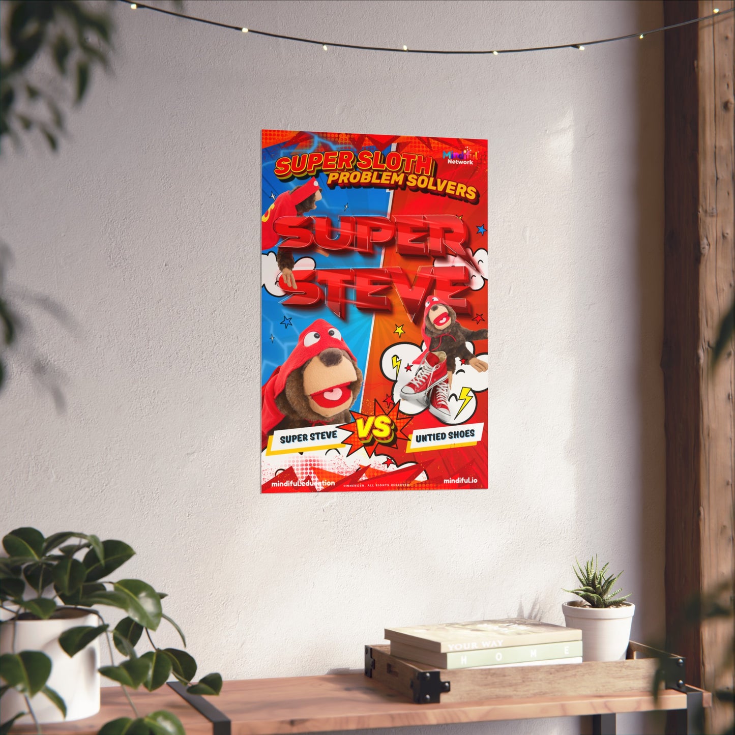 Mindiful® "Super Sloth Problem Solvers" Matte Vertical Poster