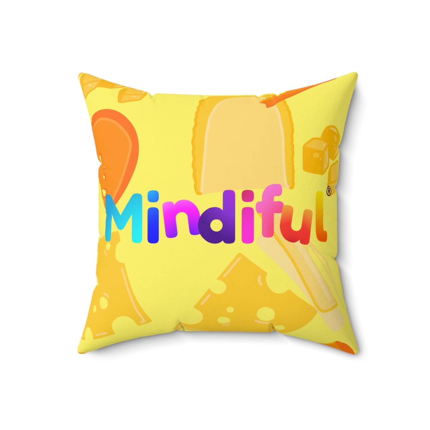 Mindiful® "Cheesy Snorey" Square Pillow