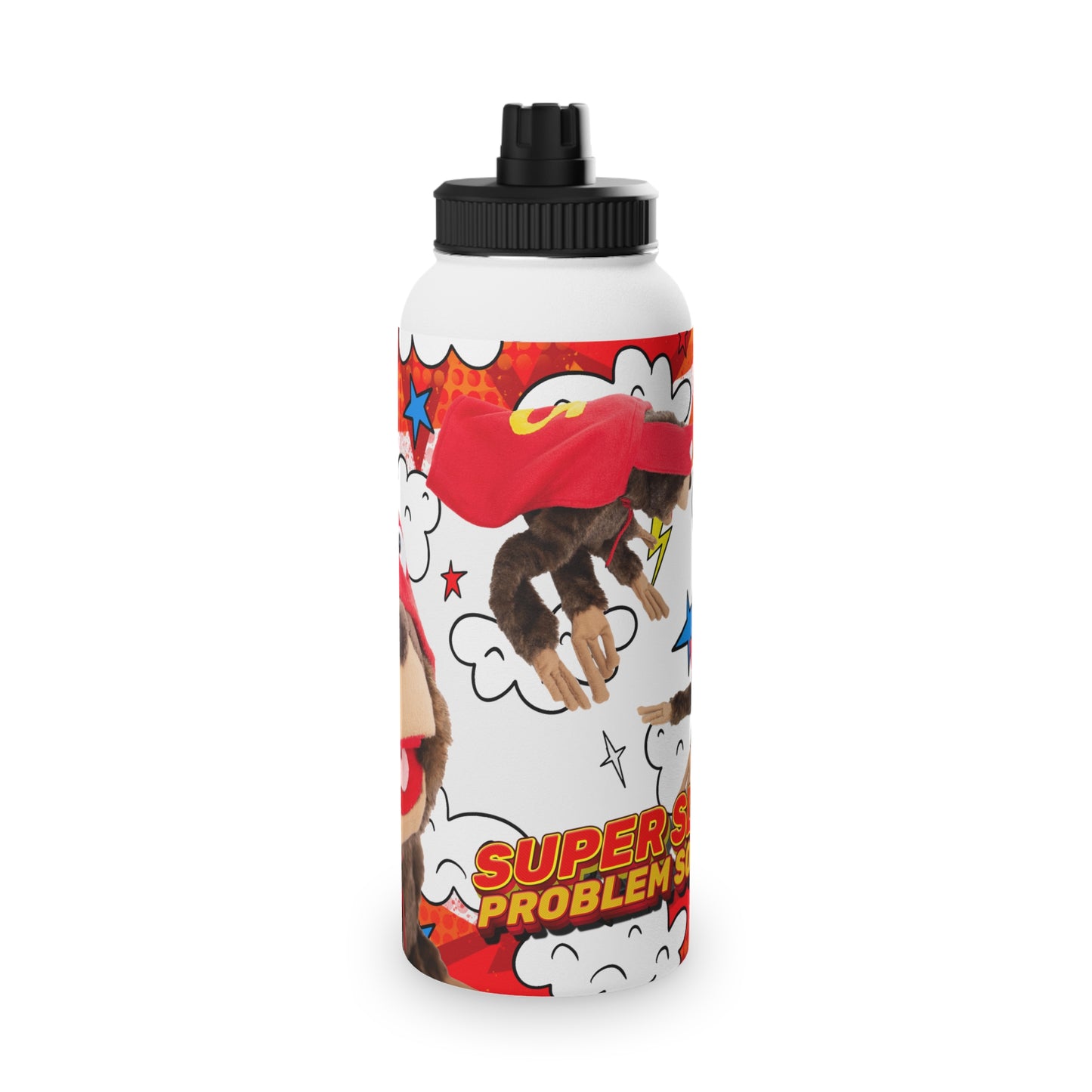 Mindiful® "Super Sloth Problem Solvers" Stainless Steel Water Bottle, Sports Lid