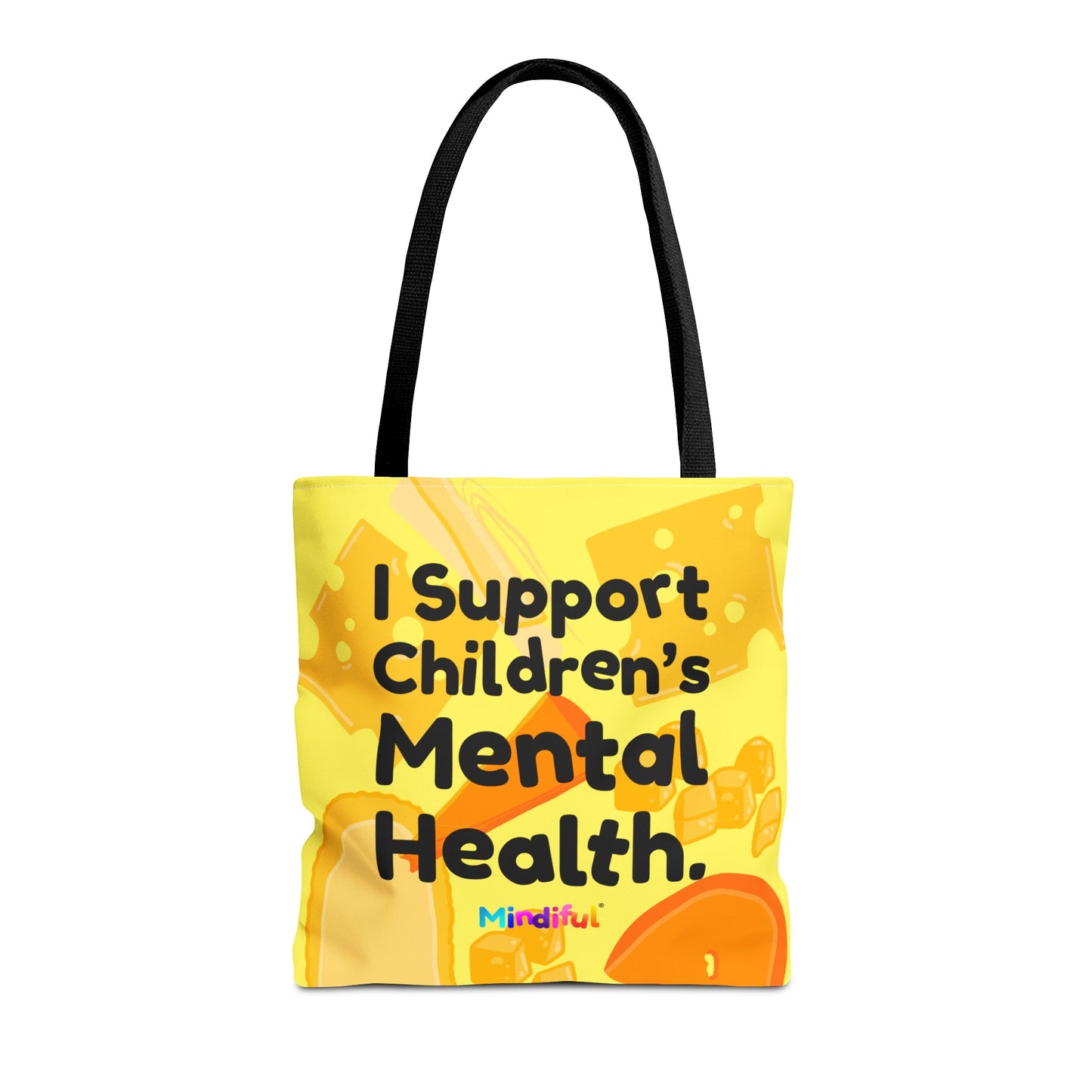 Mindiful® "I Support Children's Mental Health" Snorey Cheese Tote Bag