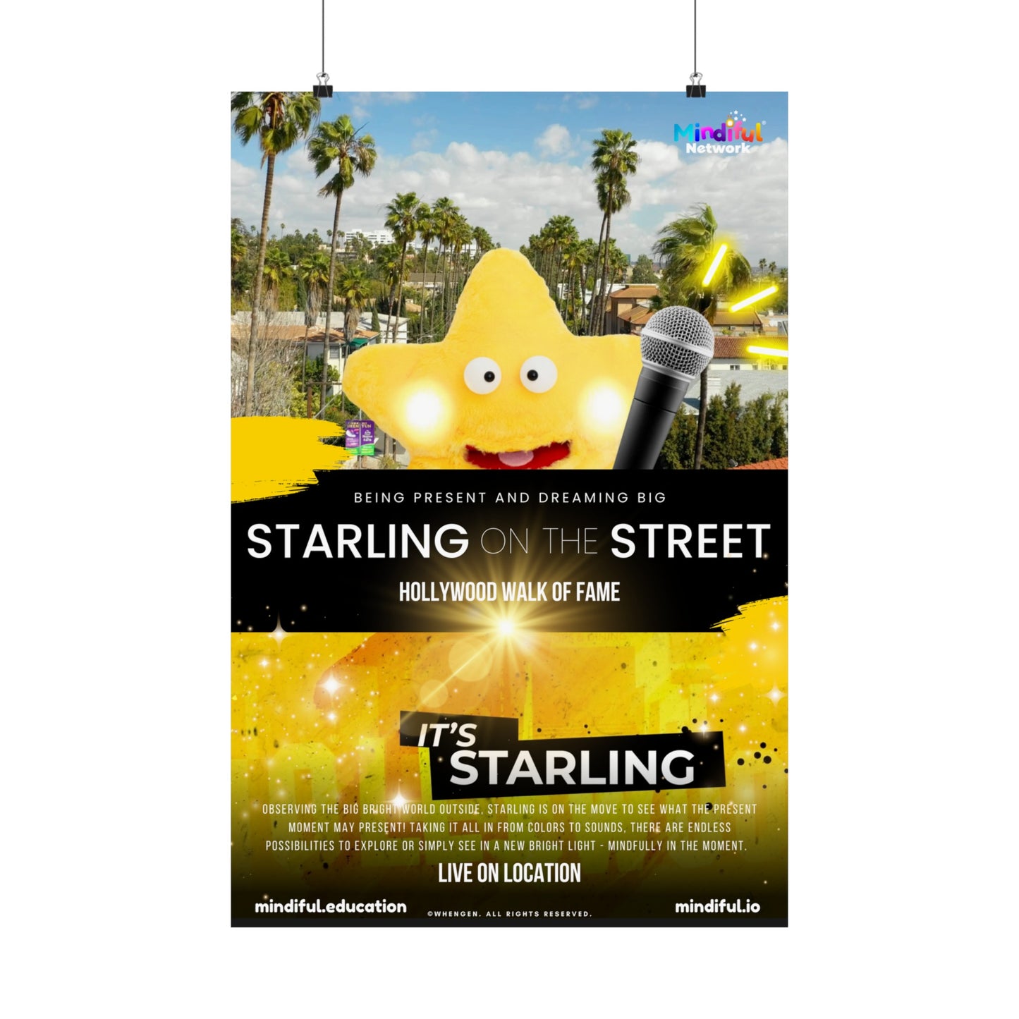 Mindiful® "Starling on the Street" Matte Vertical Poster