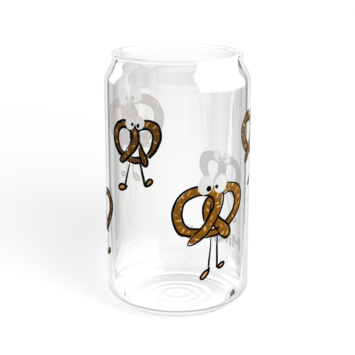 Silly Sippers GLASS with or w/o Straw, 16oz - Prancing Pretzels