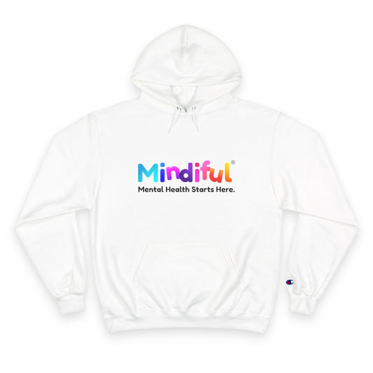 Mindiful® "I Support Children's Mental Health" Adult Champion Hoodie White