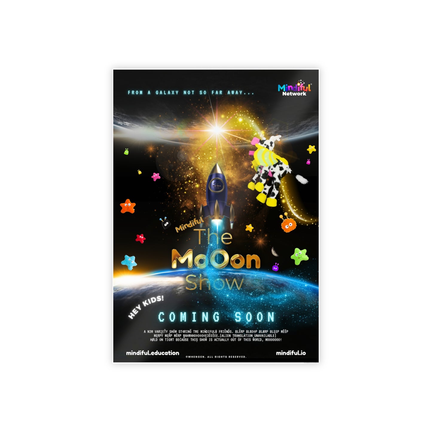 Mindiful® "Moon Show Coming Soon" GLOSSY Poster