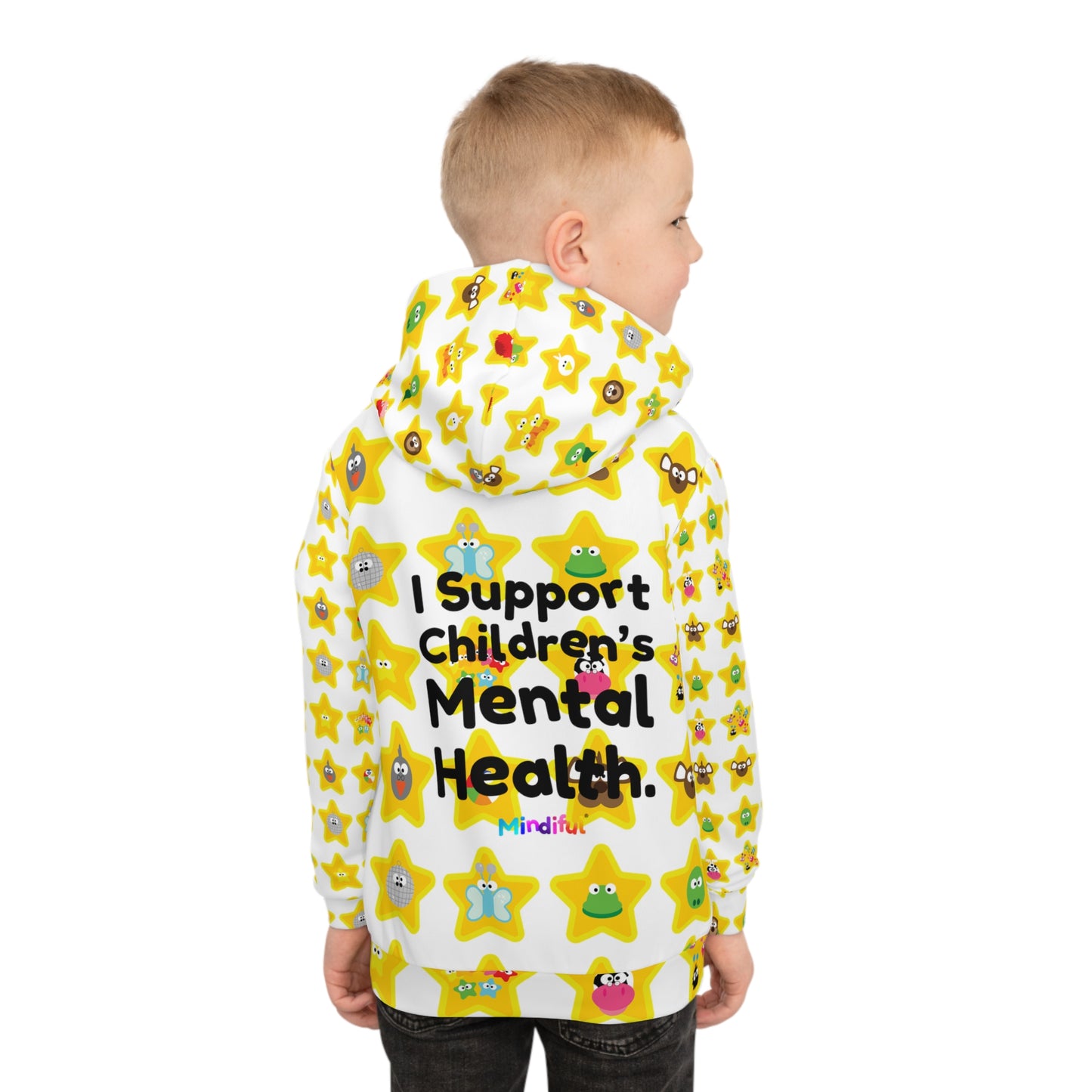 Mindiful® "I Support Children's Mental Health" Stars Children's Hoodie