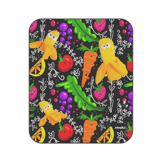 Calming Kitchen Fruit and Veggie Print Picnic Blanket