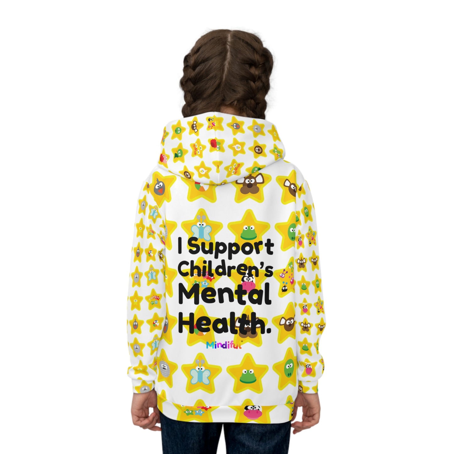 Mindiful® "I Support Children's Mental Health" Stars Children's Hoodie