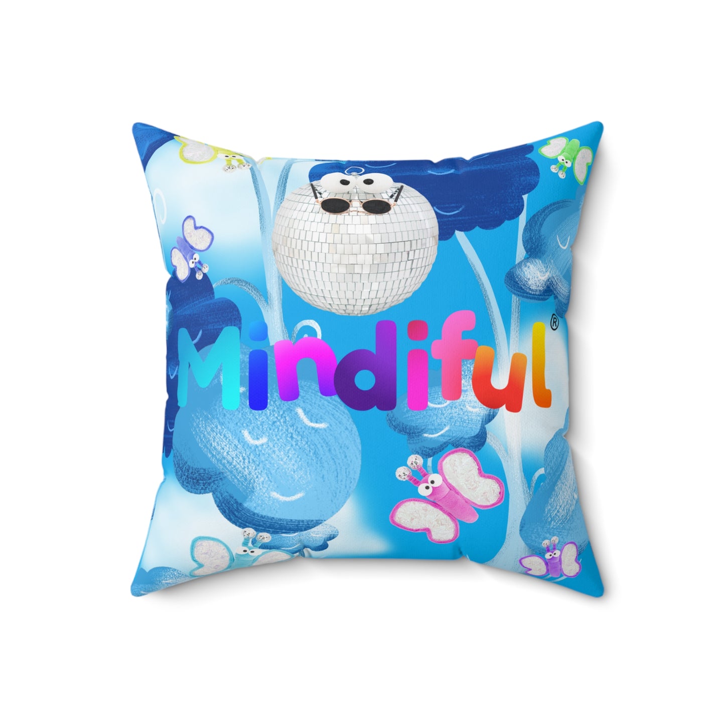 Mindiful® "Cloudy with a Chance of Steve" Square Pillow