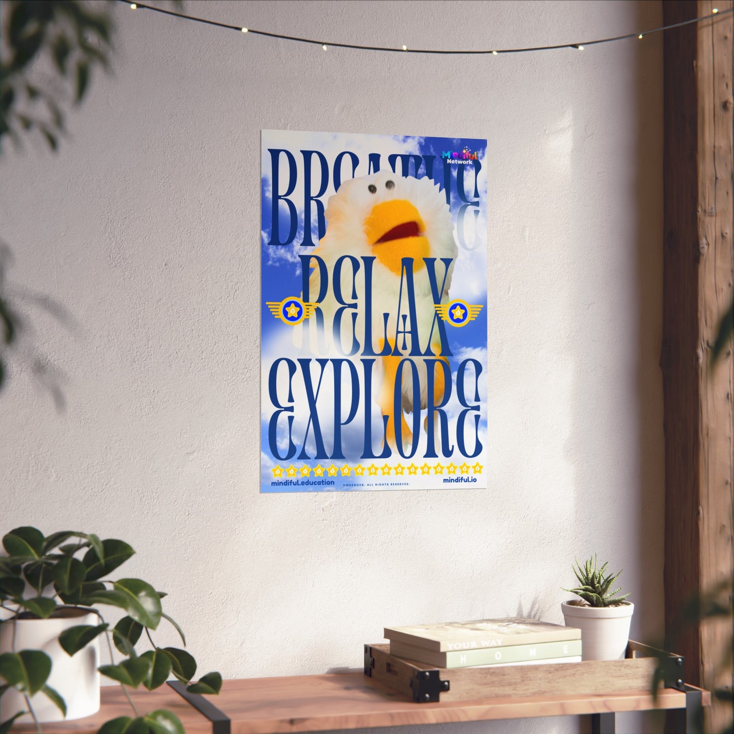 Mindiful® "Breathe Relax Explore" Matte Vertical Poster