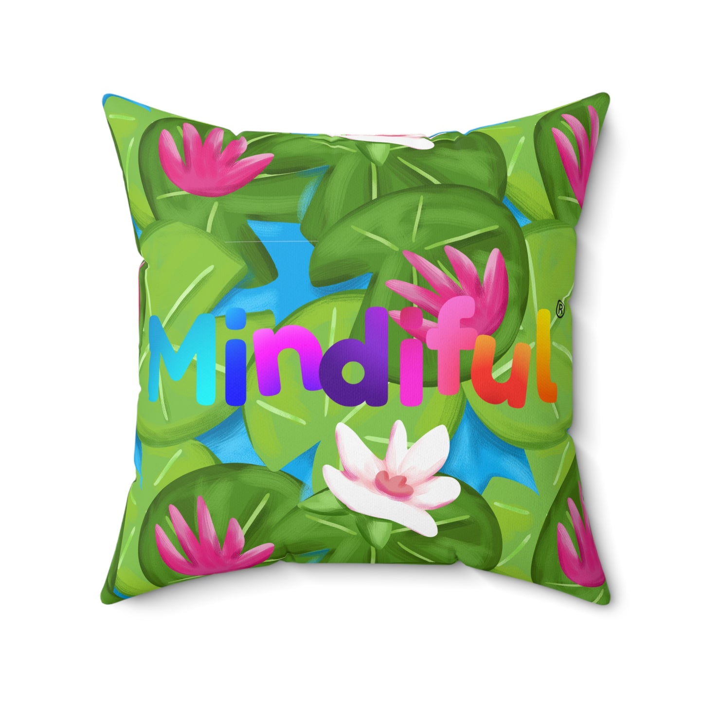 Mindiful® "Lily Pad Puddles" Square Pillow