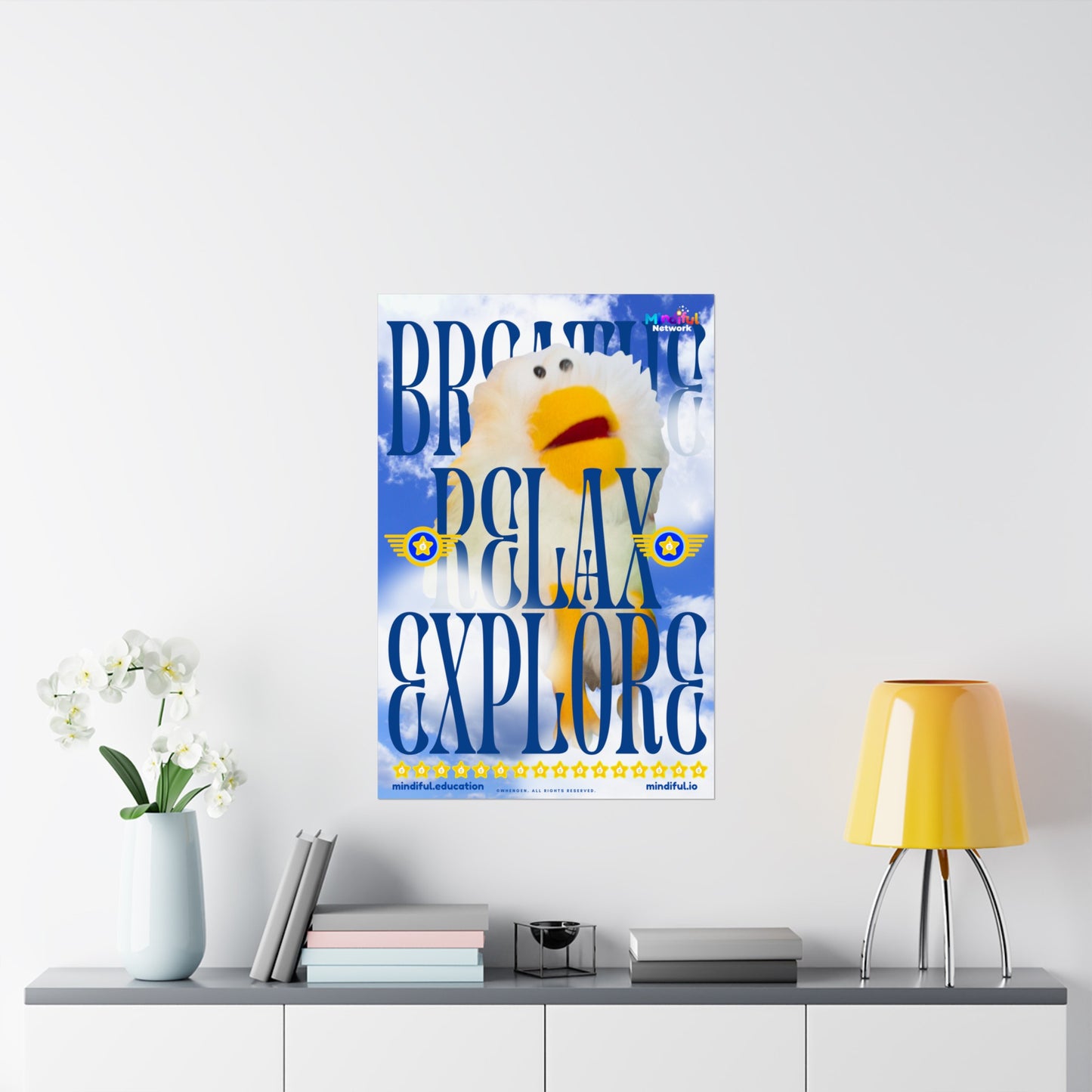 Mindiful® "Breathe Relax Explore" Matte Vertical Poster