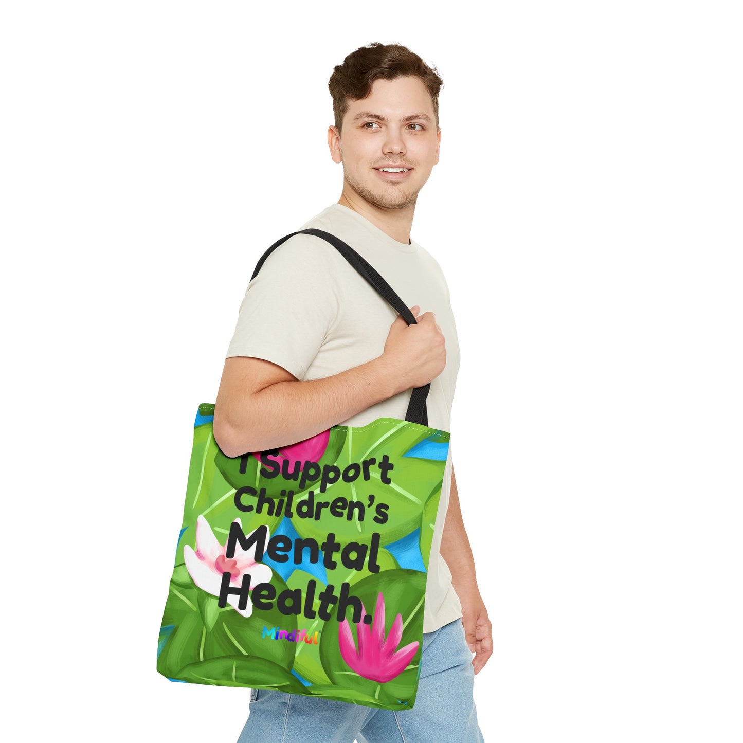 Mindiful® "I Support Children's Mental Health" Puddles Tote Bag