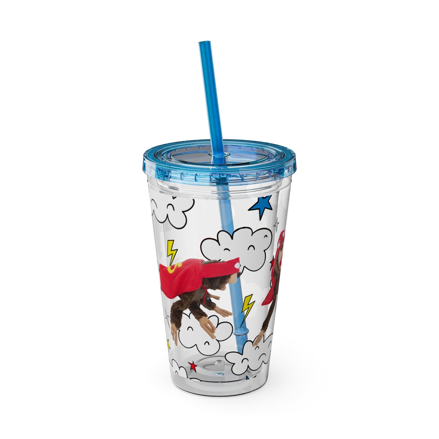 Super Sloth Super Sipper! BPA FREE ACRYLIC Tumbler with Straw, 16oz