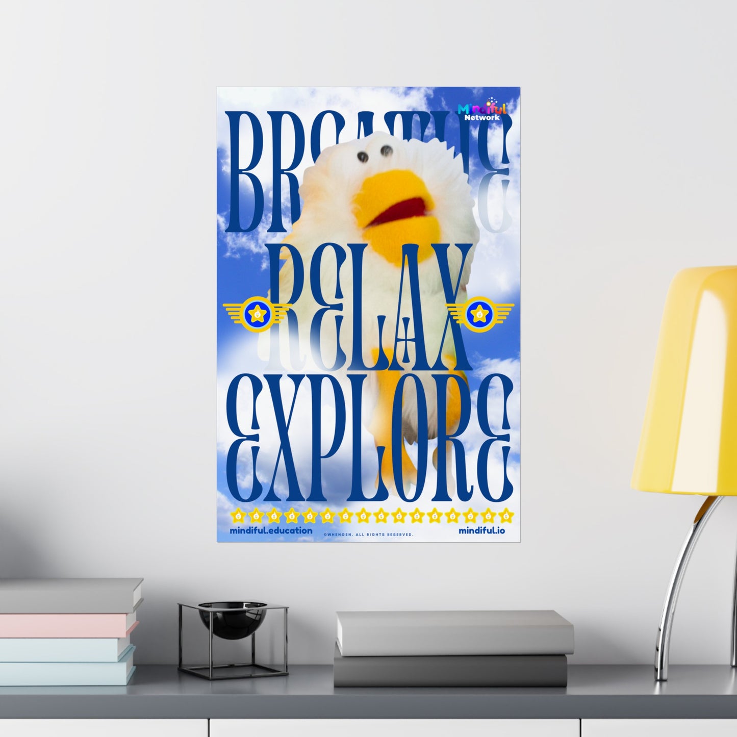 Mindiful® "Breathe Relax Explore" Matte Vertical Poster