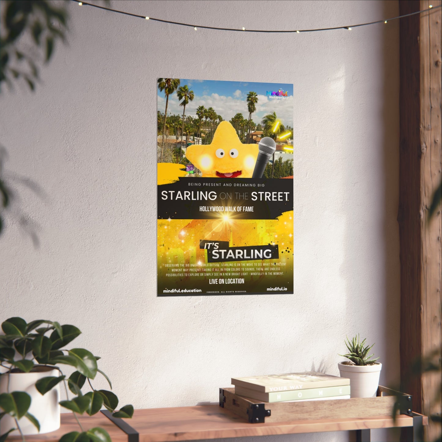 Mindiful® "Starling on the Street" Matte Vertical Poster