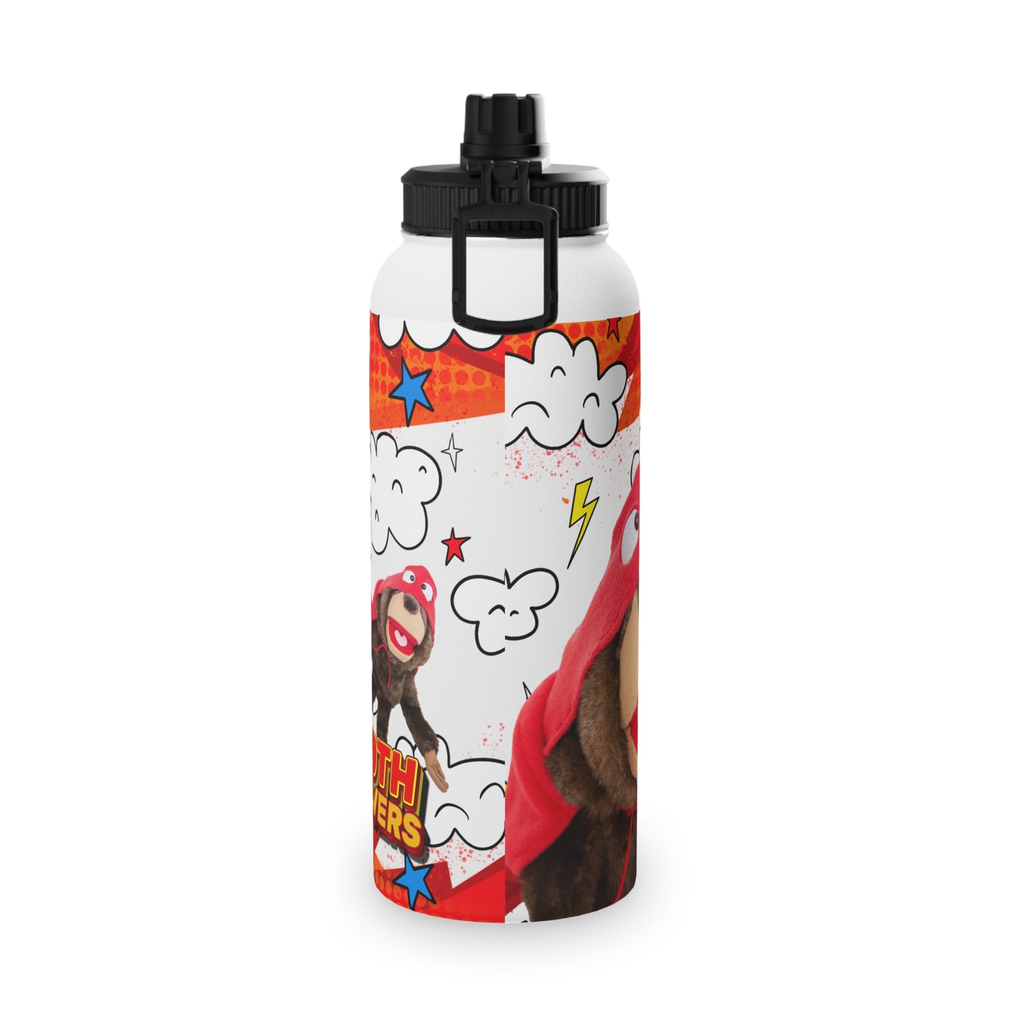 Mindiful® "Super Sloth Problem Solvers" Stainless Steel Water Bottle, Sports Lid