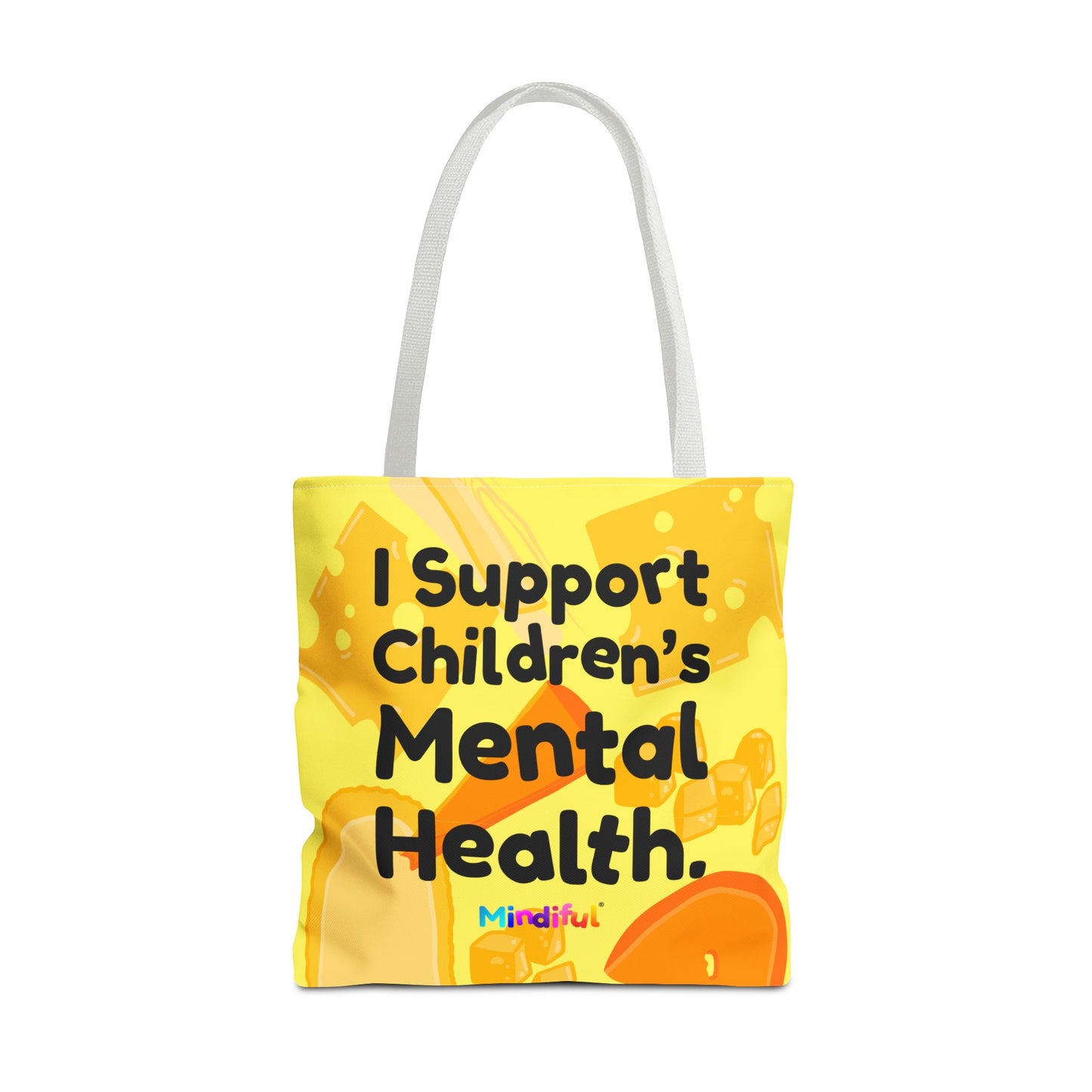 Mindiful® "I Support Children's Mental Health" Snorey Cheese Tote Bag