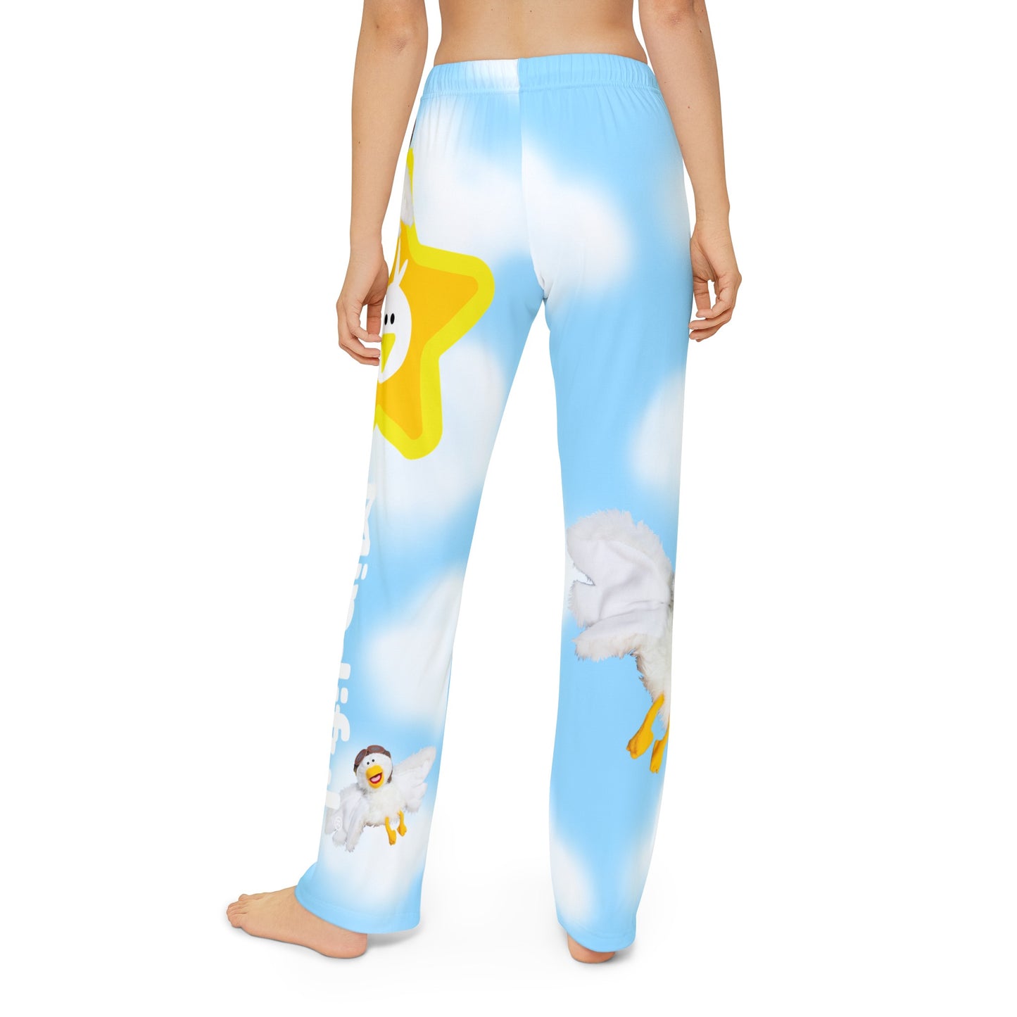 Breathing Break with Little Bird - Fluffy Skies - Kids Pajama Pants