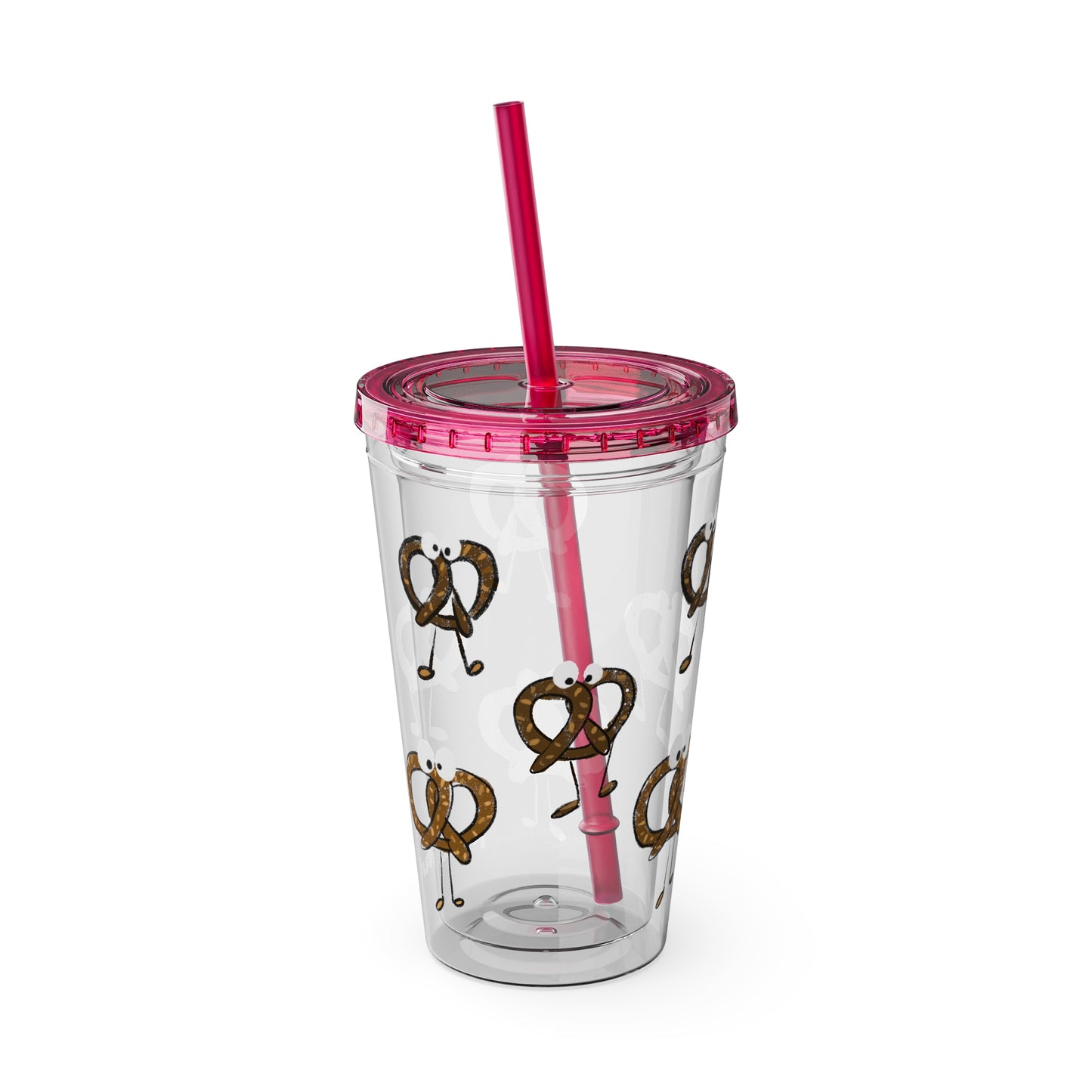 Silly Sippers BPA FREE ACRYLIC Tumbler with Straw, 16oz - Prancing Pretzels